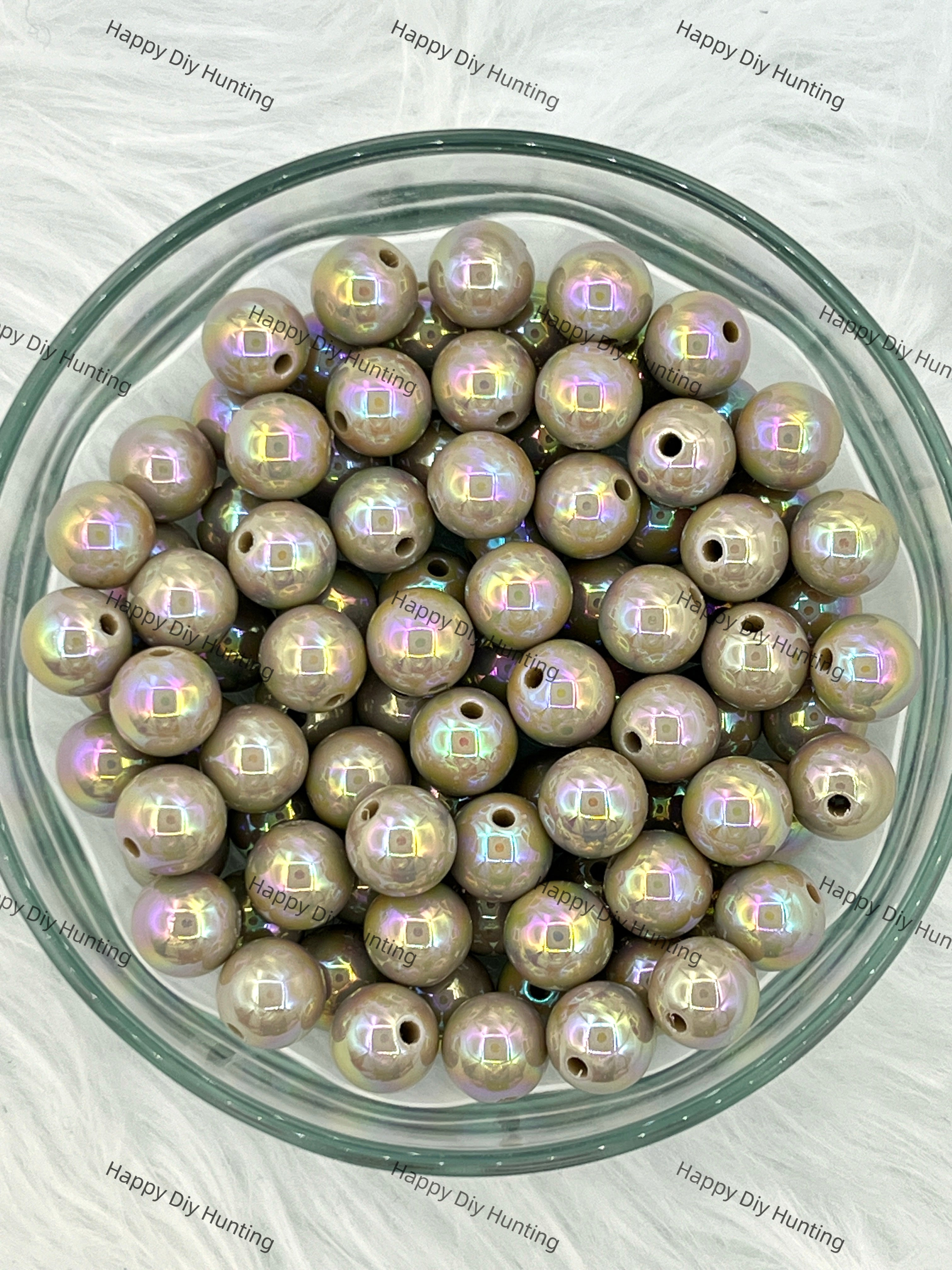 16mm Brown Solid Color Round Acrylic Beads, Acrylic Beads Wholesale