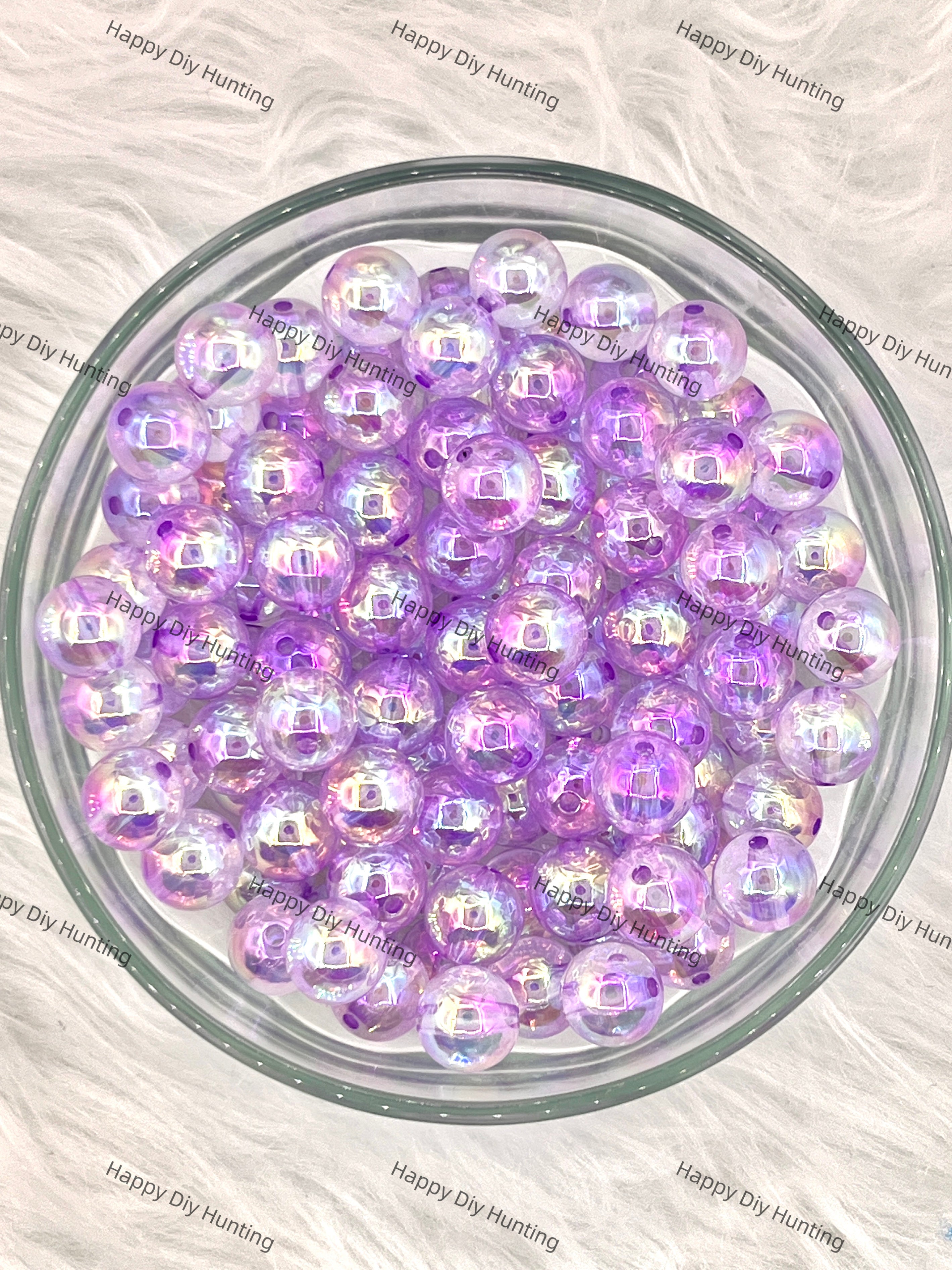 16mm Clear Purple Color Acrylic Beads wholesale