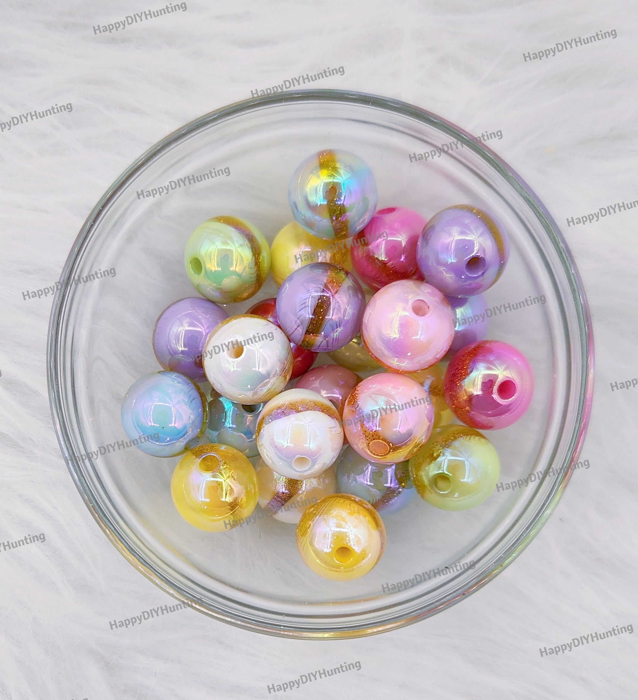 16mm,Colorful Round Acrylic Beads