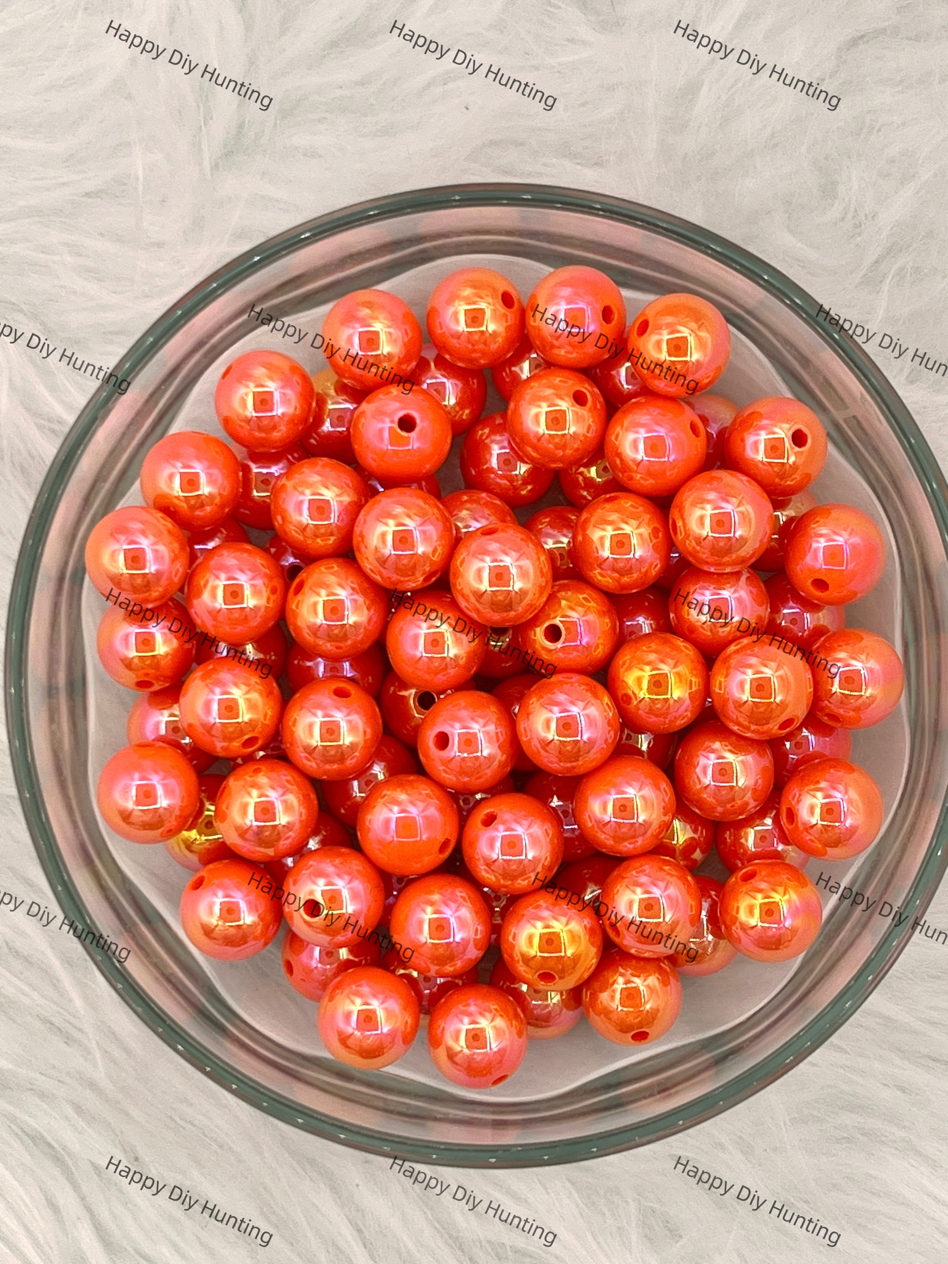 16mm Orange Color Round Acrylic beads wholesale