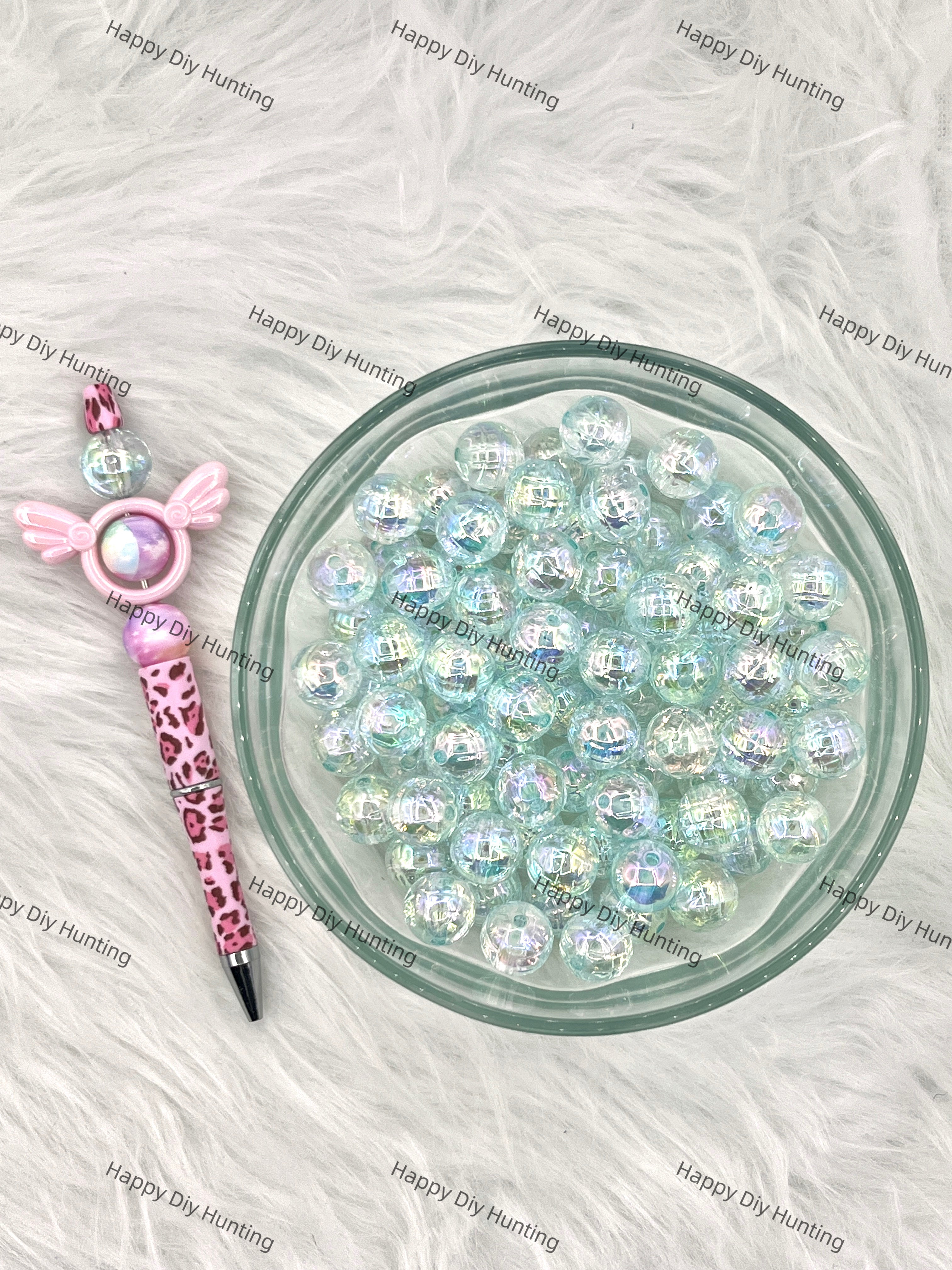 16mm Teal color Disco Acrylic Beads Wholesale