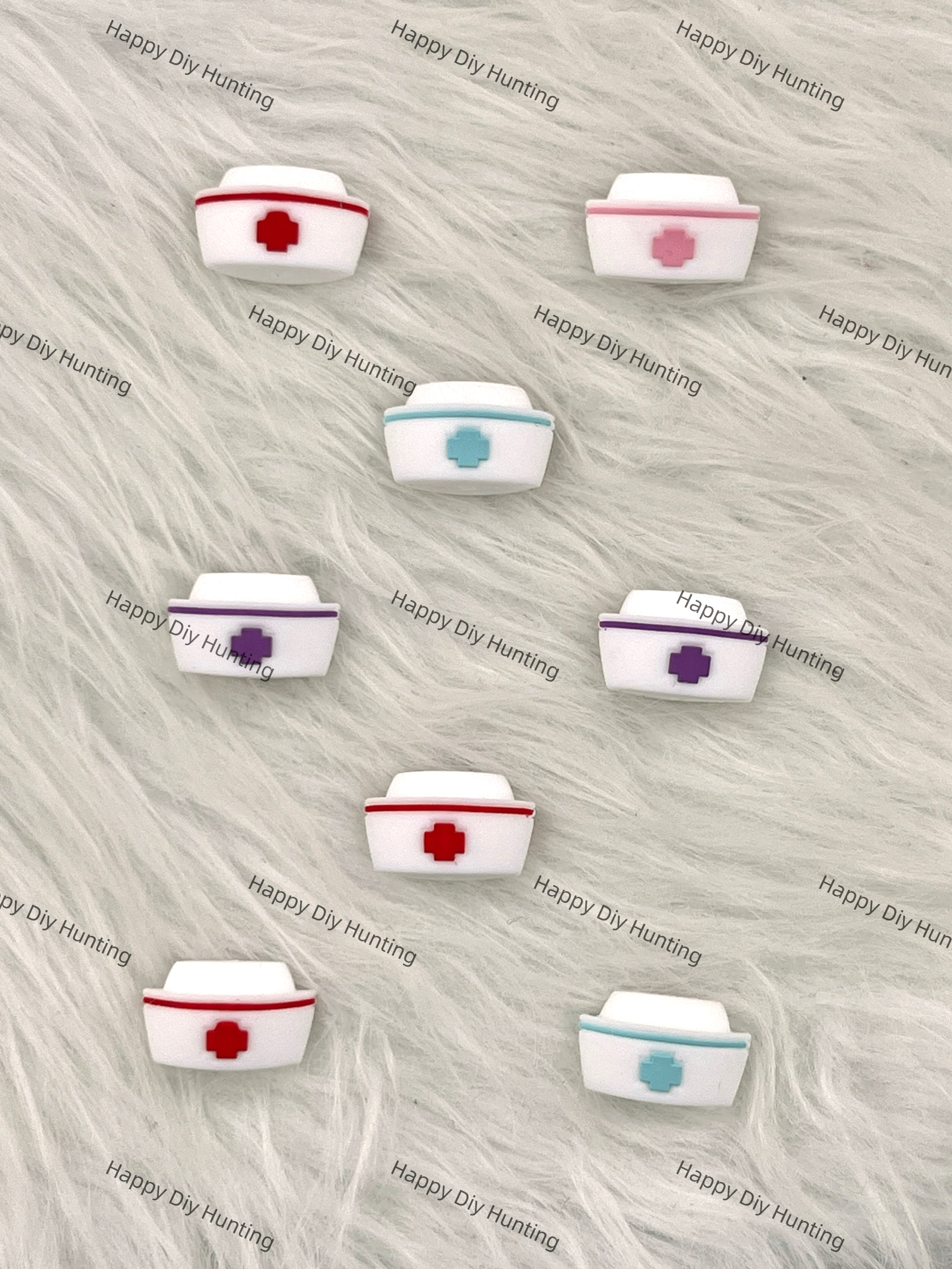 3D Nurse Hat Silicone Focal Beads Wholesale, nurse focal beads