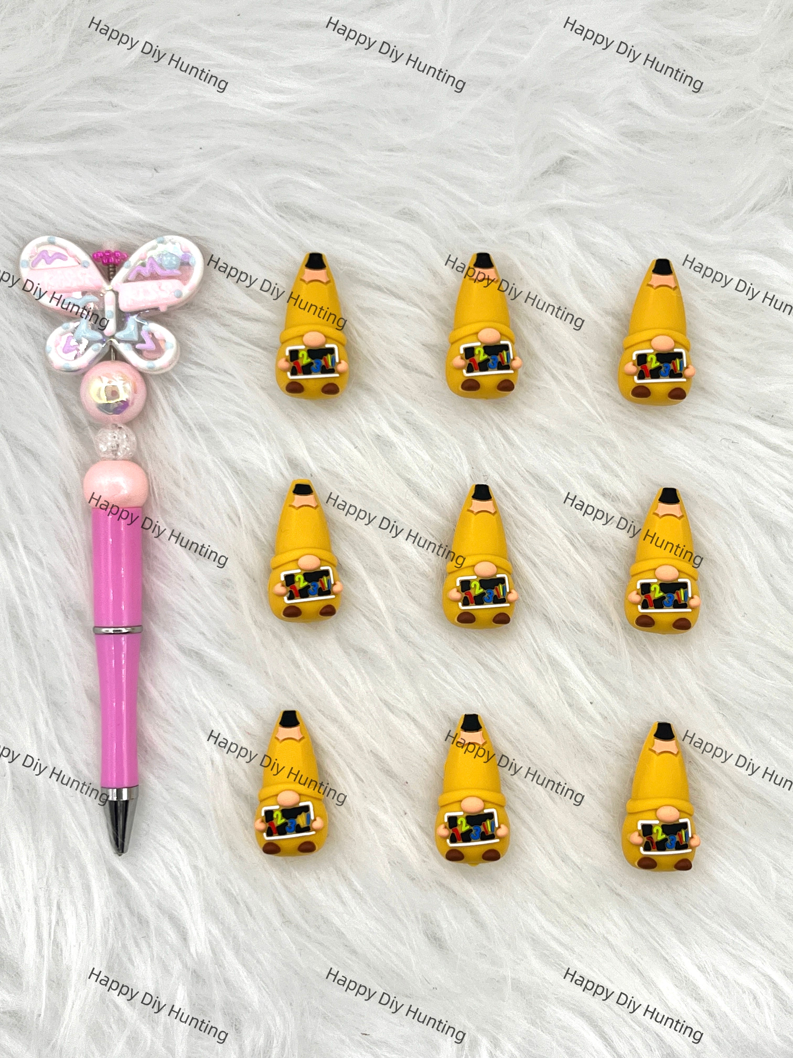 3D Pencil Dwarf Silicone Focal Beads Wholesale, silicone focal beads for pens