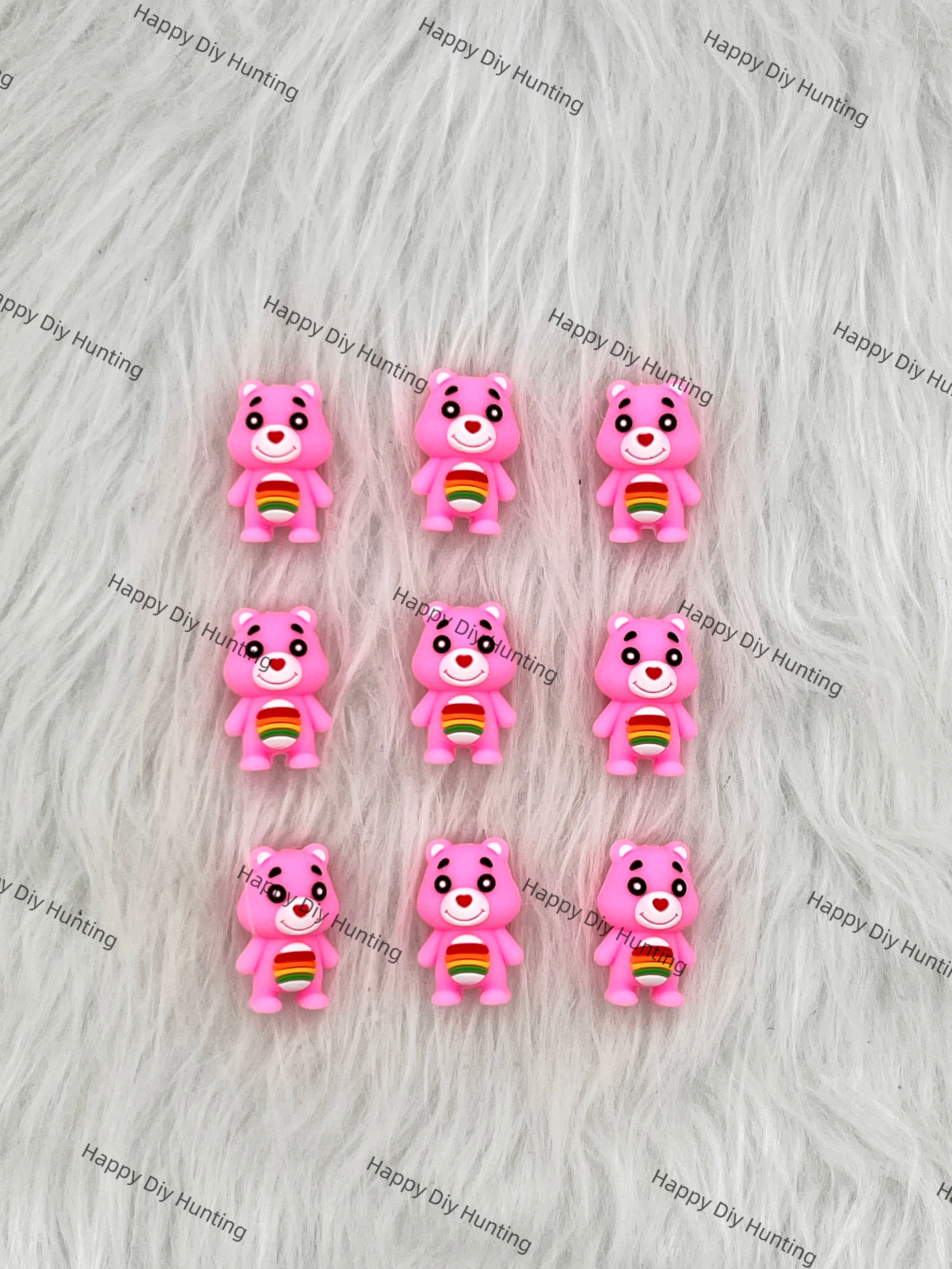 3D Pink Bear Silicone Focal Beads