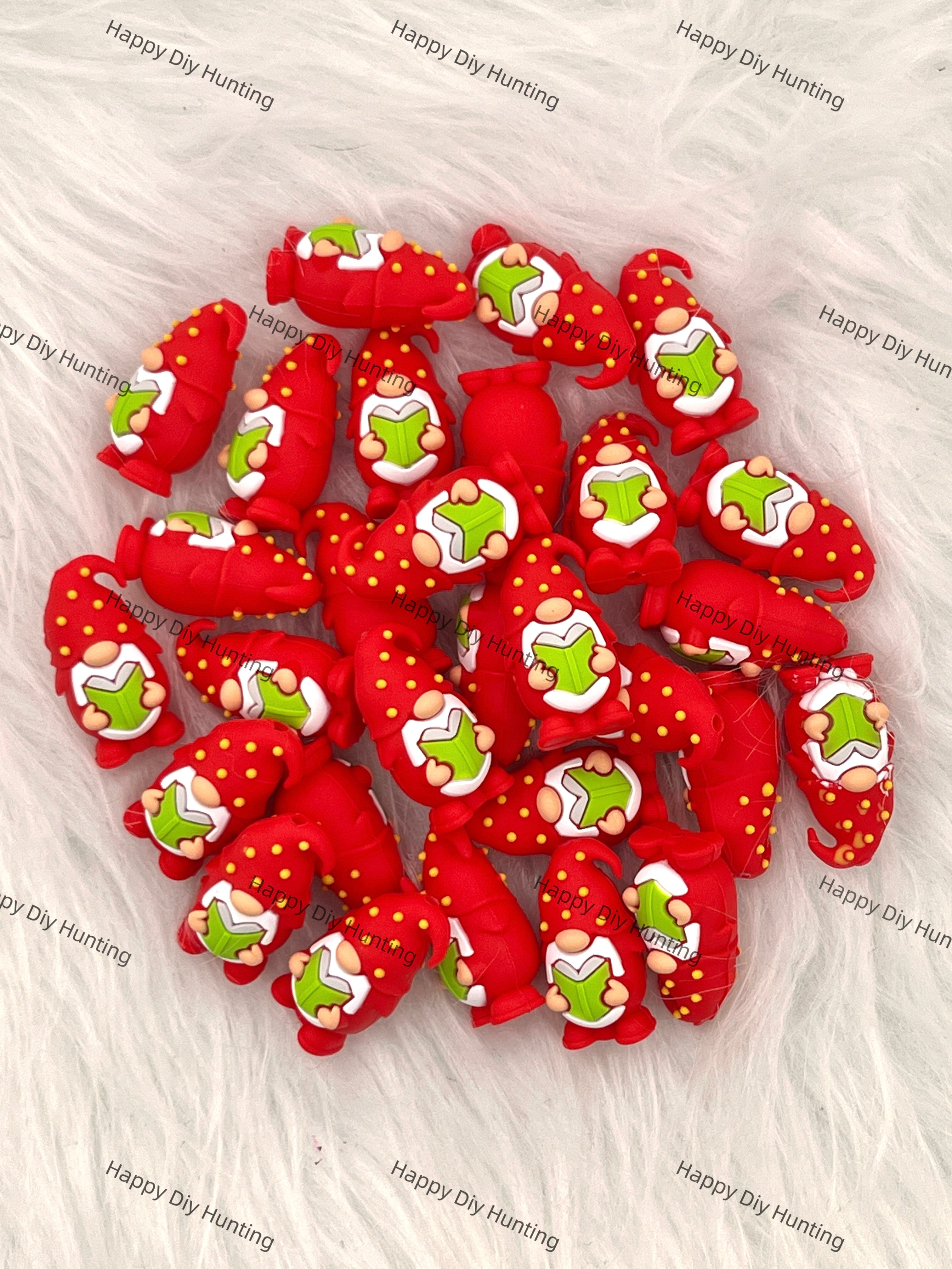 3D Red Dwarf With A Book Silicone Focal Beads Wholesale, silicone focal beads for pens