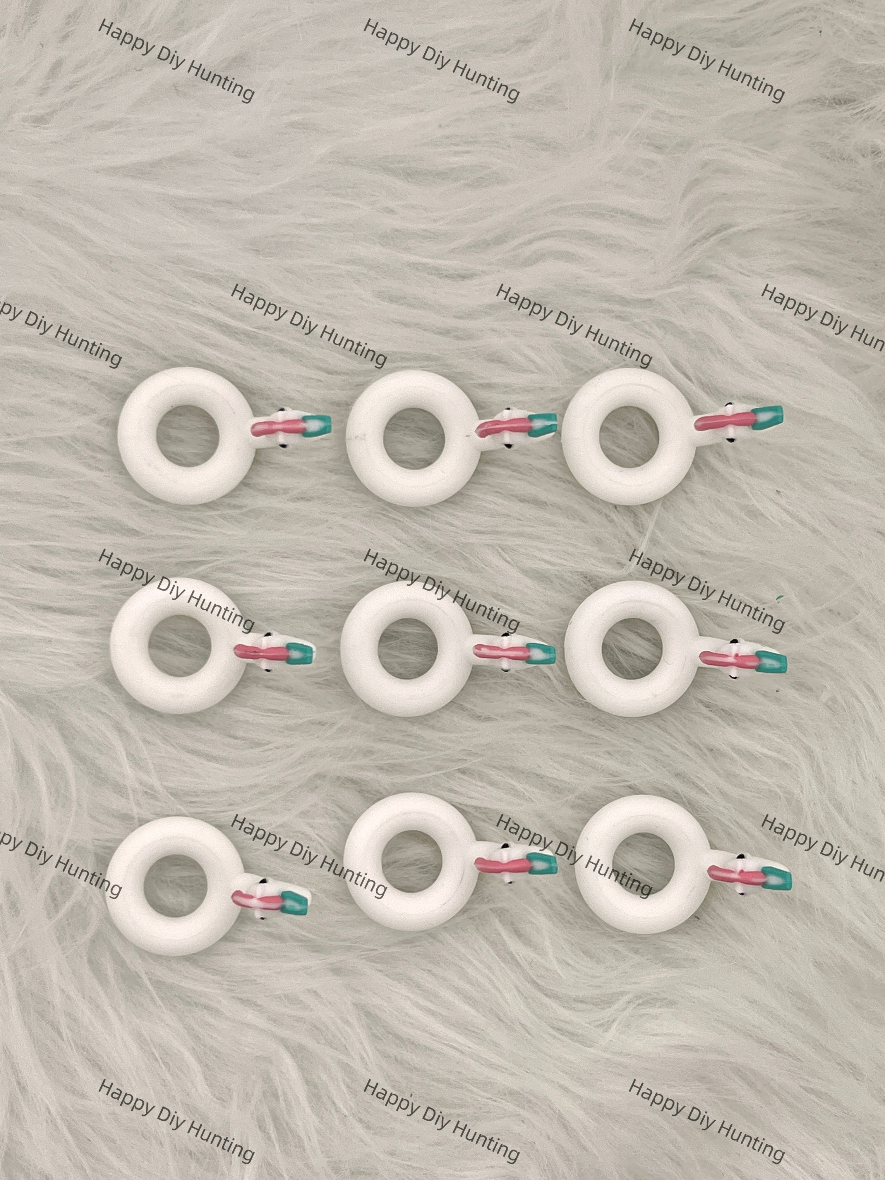 3D Unicorn Swimming Ring Silicone Focal Beads