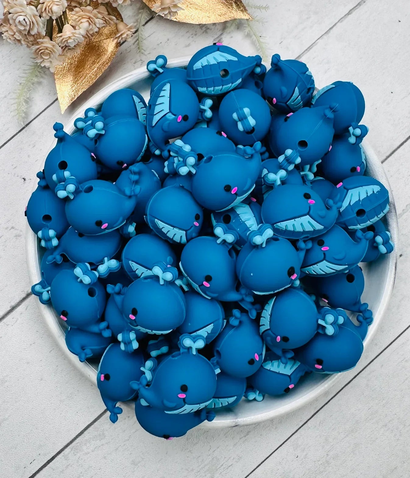 3D Whale Silicone Focal Beads, 3d silicone focal beads Wholesale, Animal Shaped Beads