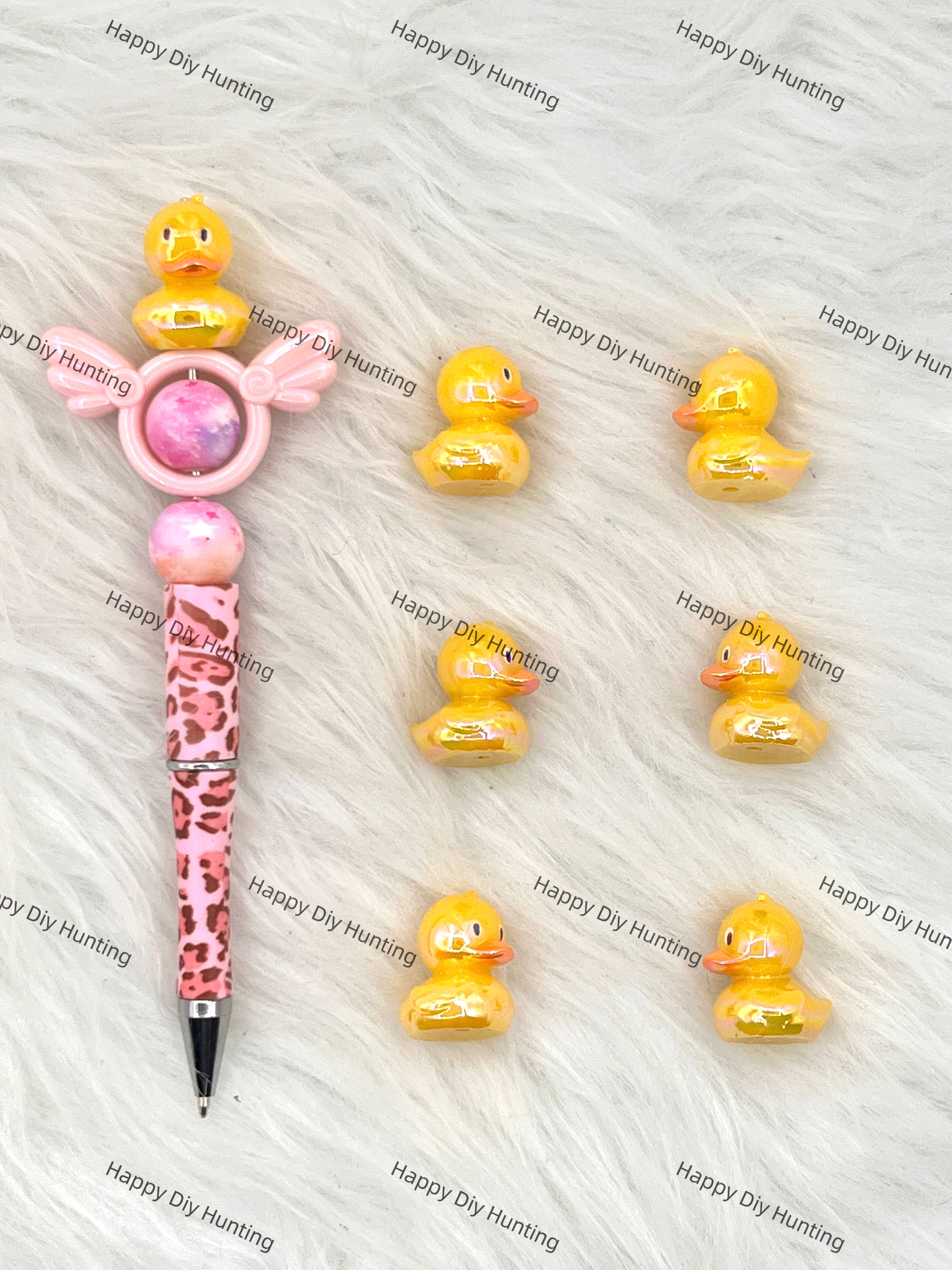 3D Yellow Duck Acrylic Bead