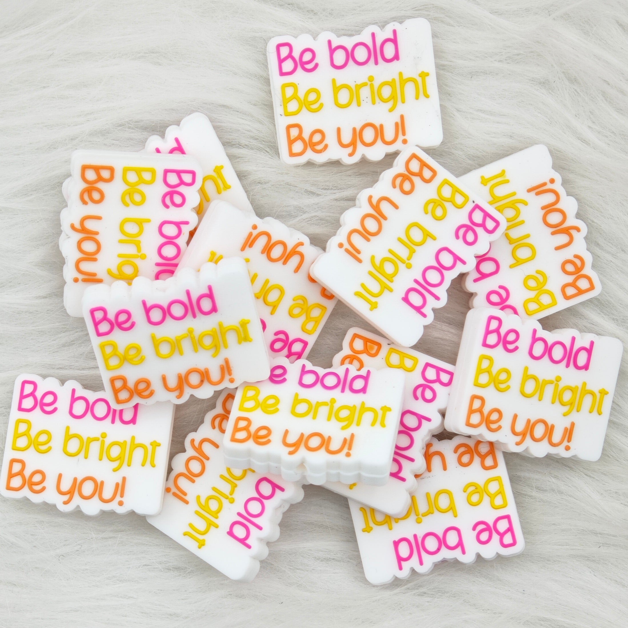 Be bold Silicone Focal Beads, saying Focal Beads