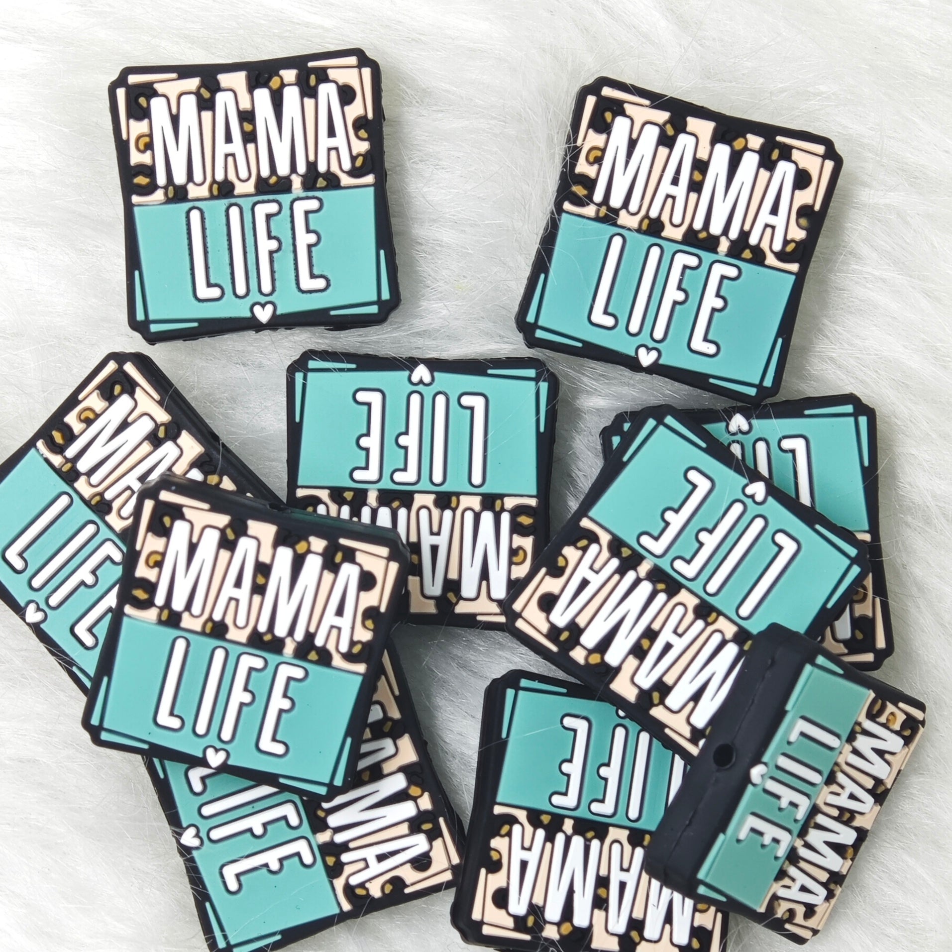 Mama life Silicone Focal Beads, Saying Focal Beads