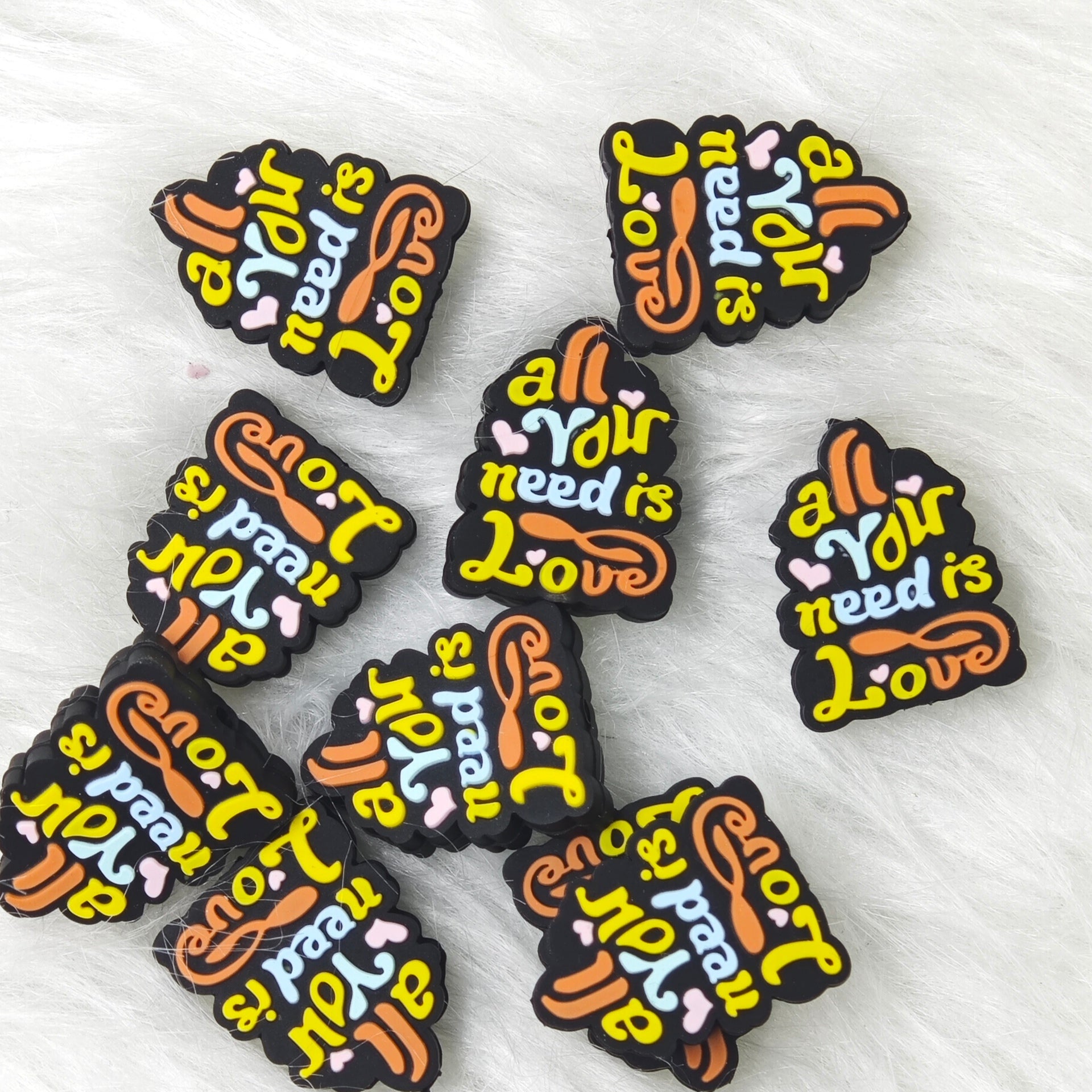 All your need is love Silicone Focal Beads Wholesale, saying  focal beads