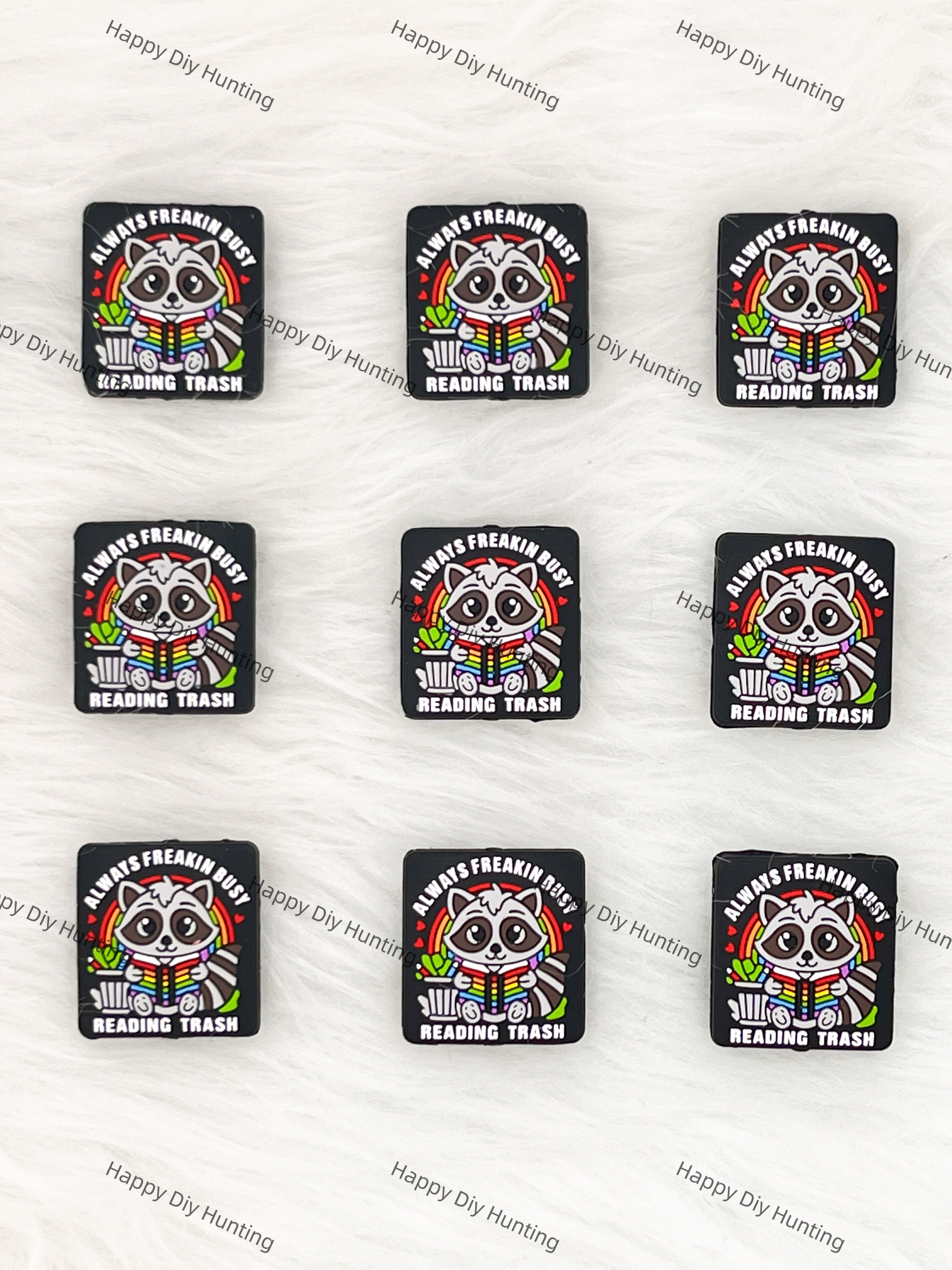 Always Freakin Busy Reading Trash Silicone Focal Beads Wholesale, silicone focal beads for pens