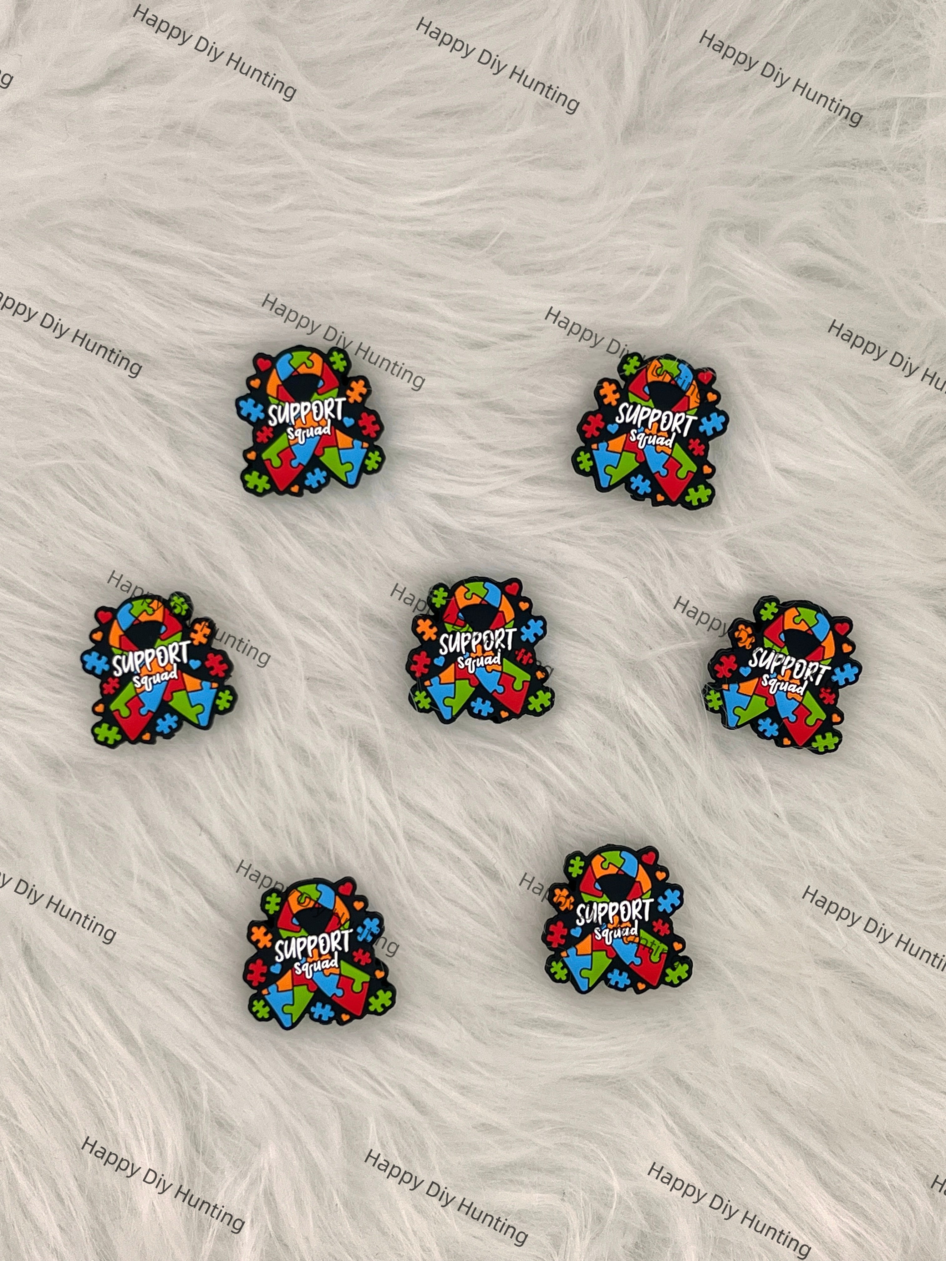Autism Support Squad,Autism Awareness  Silicone Focal Beads