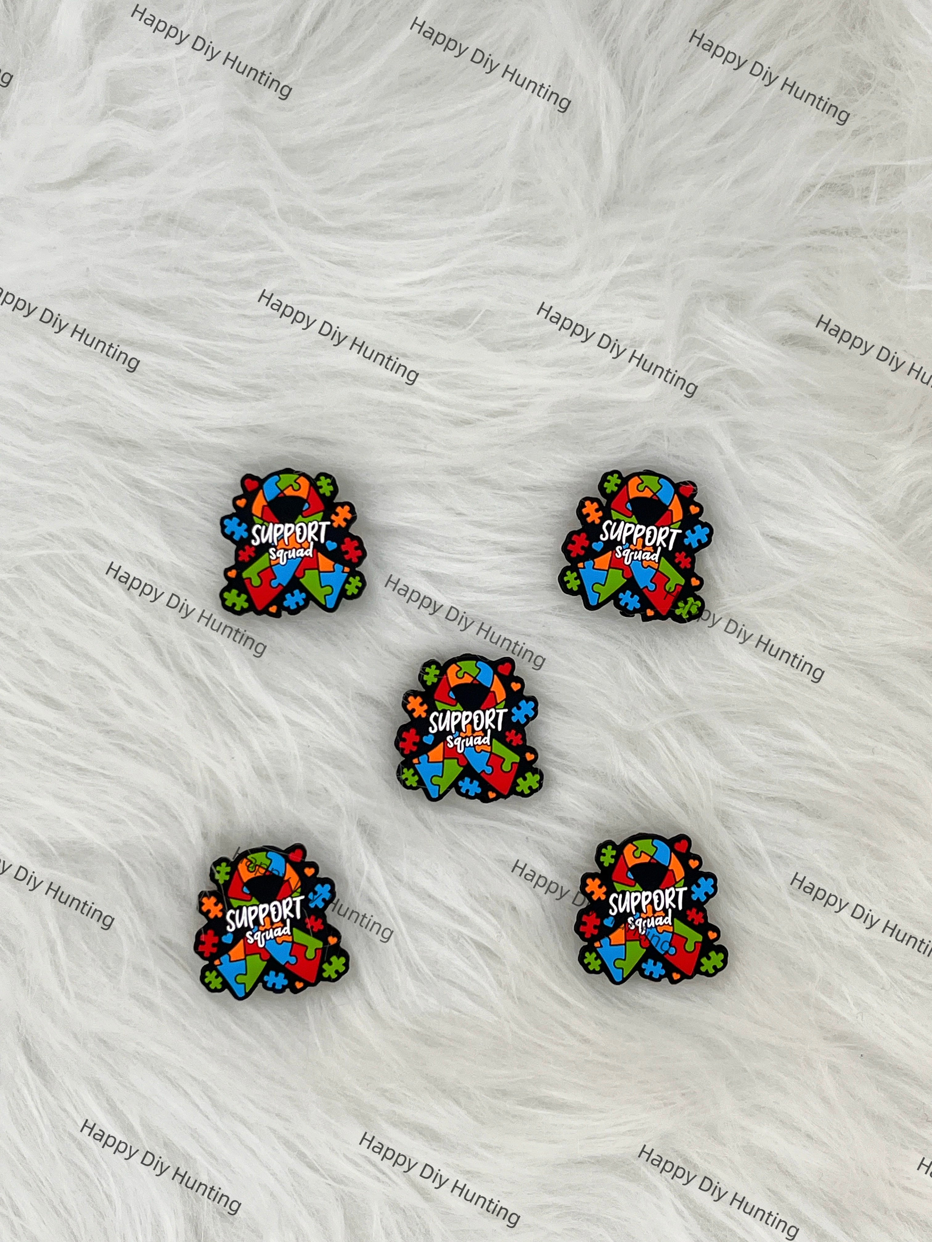 Autism Support Squad,Autism Awareness  Silicone Focal Beads