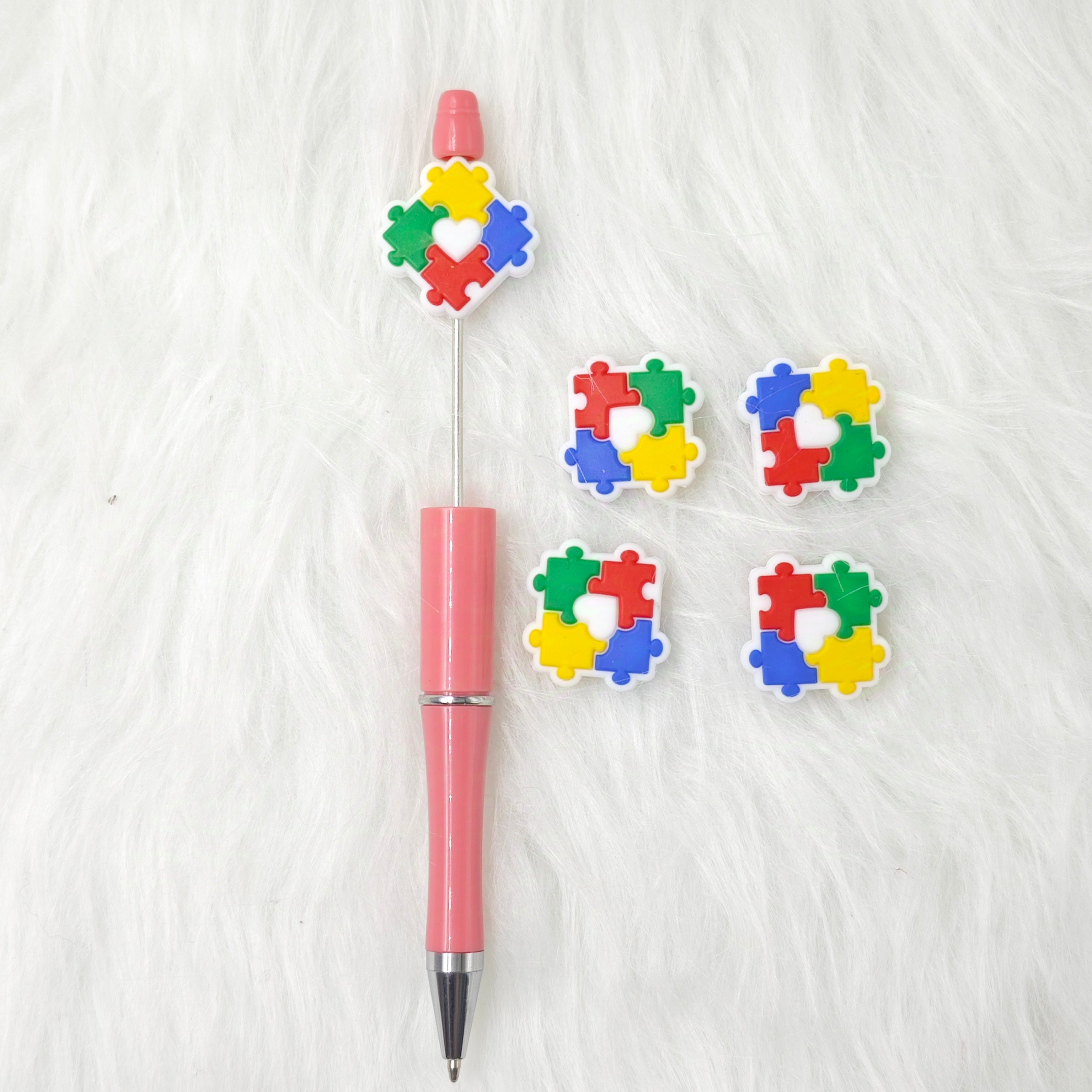 Autism Awareness Focal Beads Puzzle Silicone Focal Beads Shaped Focal Beads DIY