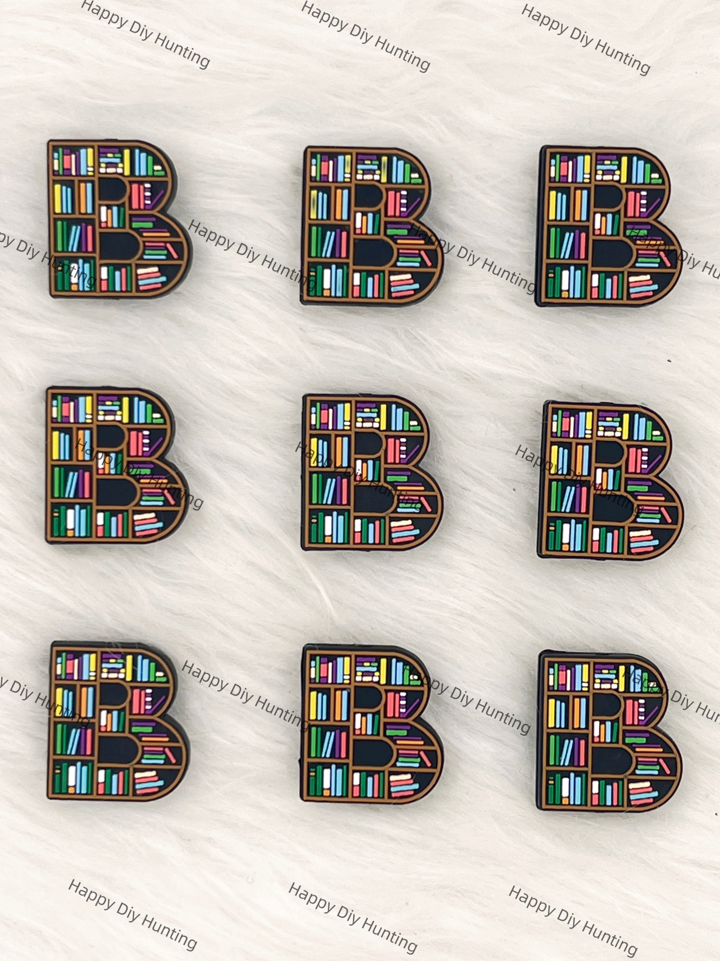 B-Shaped Bookshelf Silicone Focal Beads Wholesale, silicone focal beads for pens