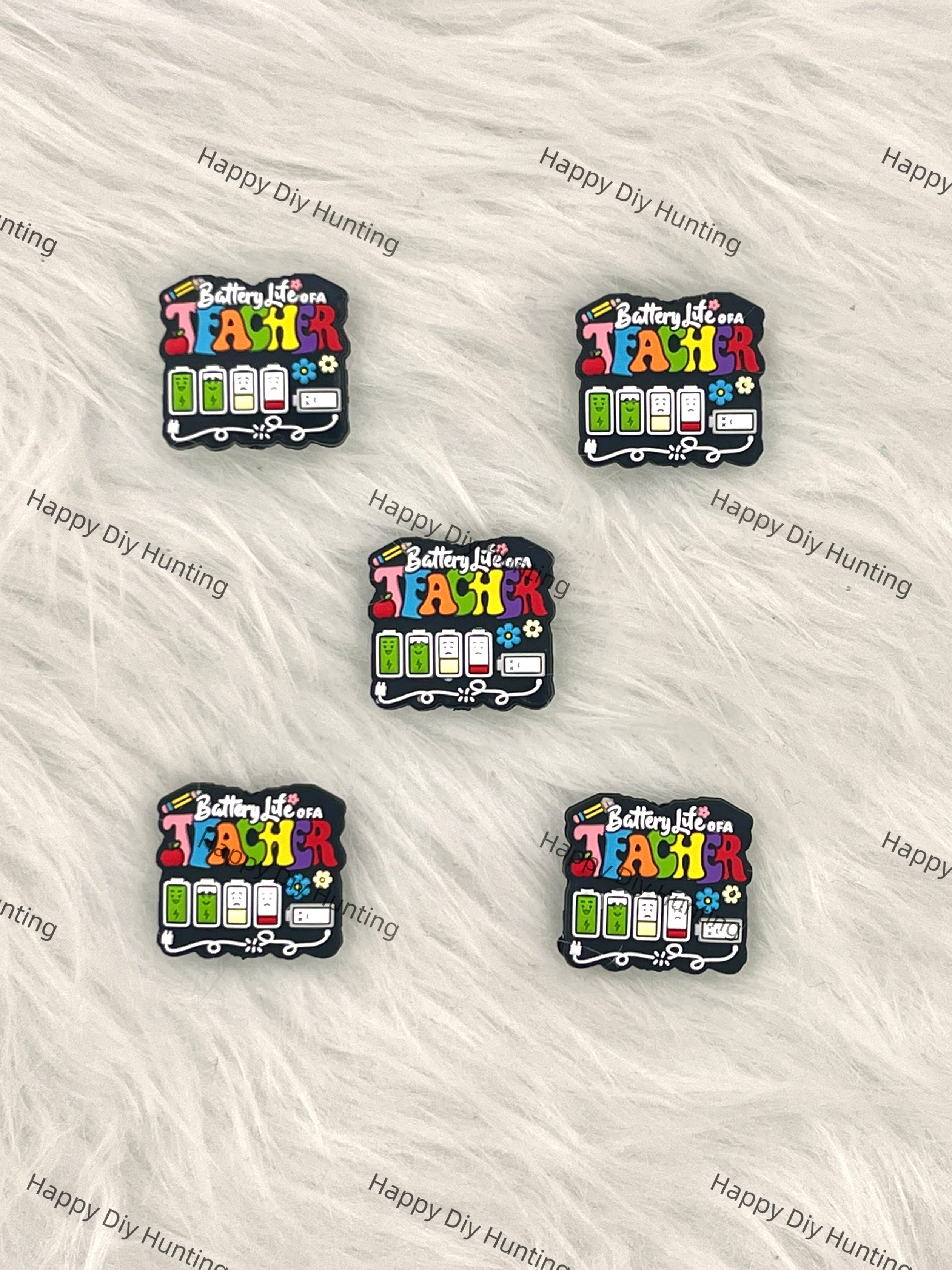 Battery Life Of A Teacher Silicone Focal Beads Wholesale, Teaching Silicone Focal Beads for pens