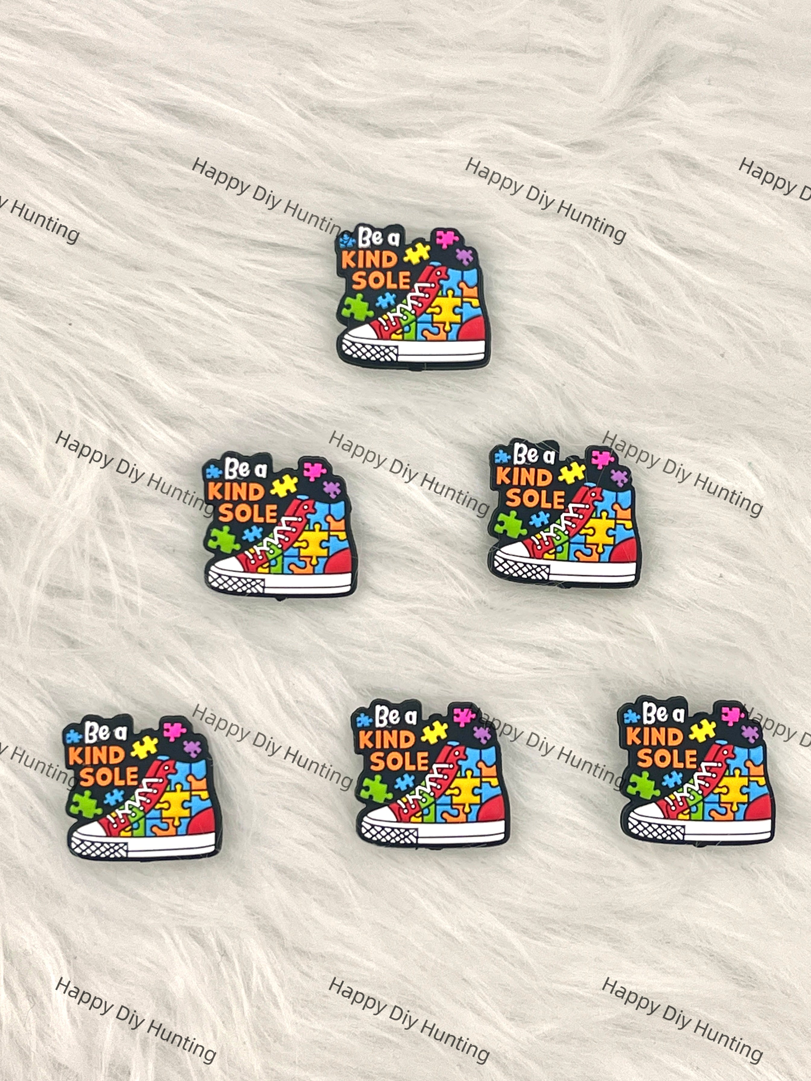 Be A Kind Sole Silicone Focal Beads Wholesale,  Autism silicone focal beads for pens