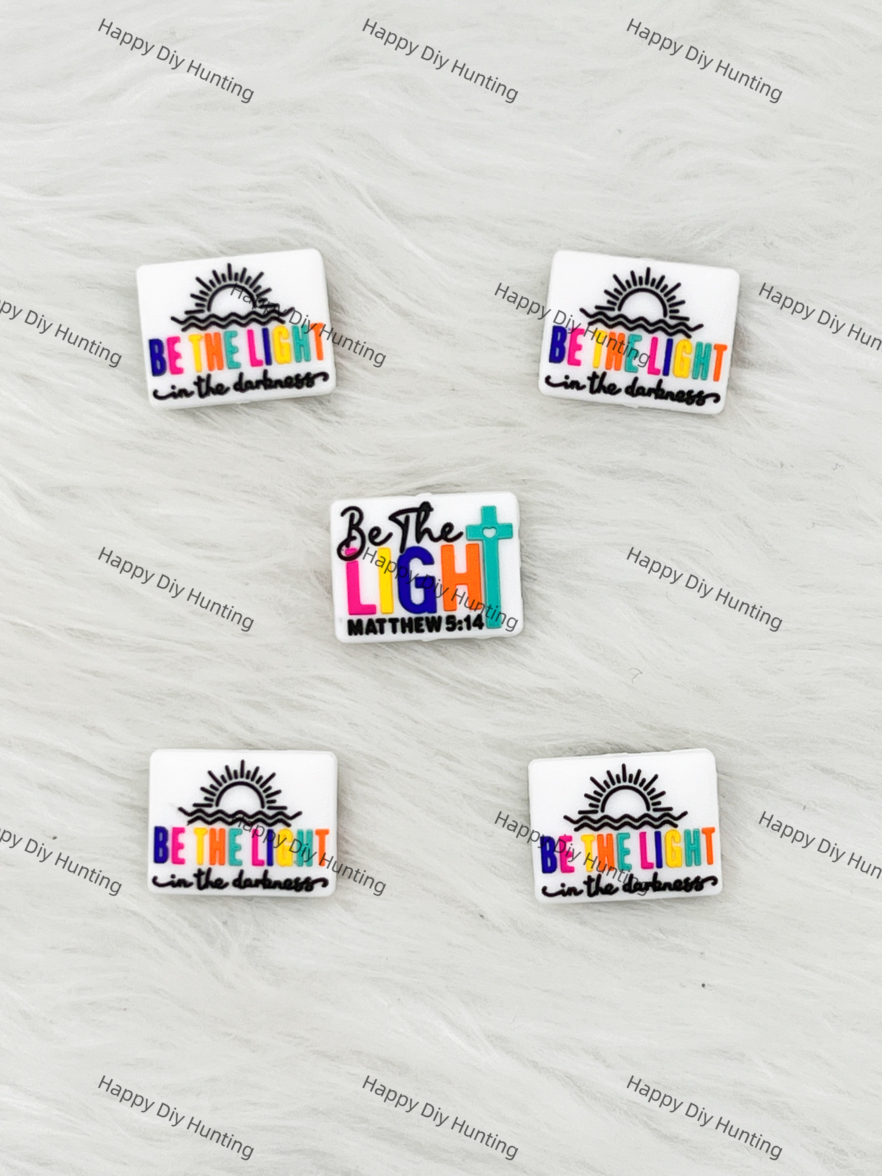 Be The Light In The Darkness& Be The Light Matthew 5:14 Silicone Focal Beads Wholesale, silicone focal beads for pens