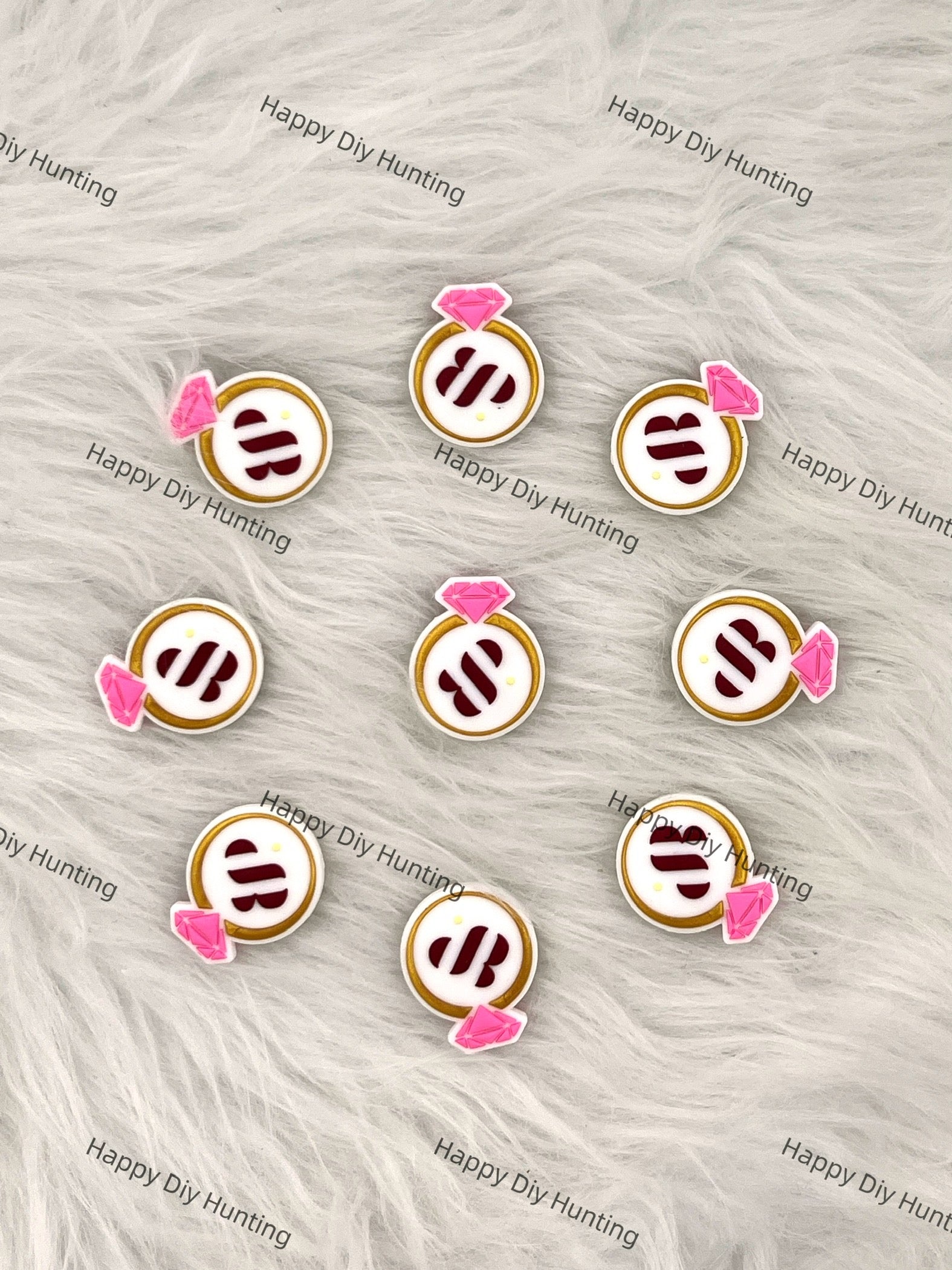 Beautiful Diamond Ring Silicone Focal Bead