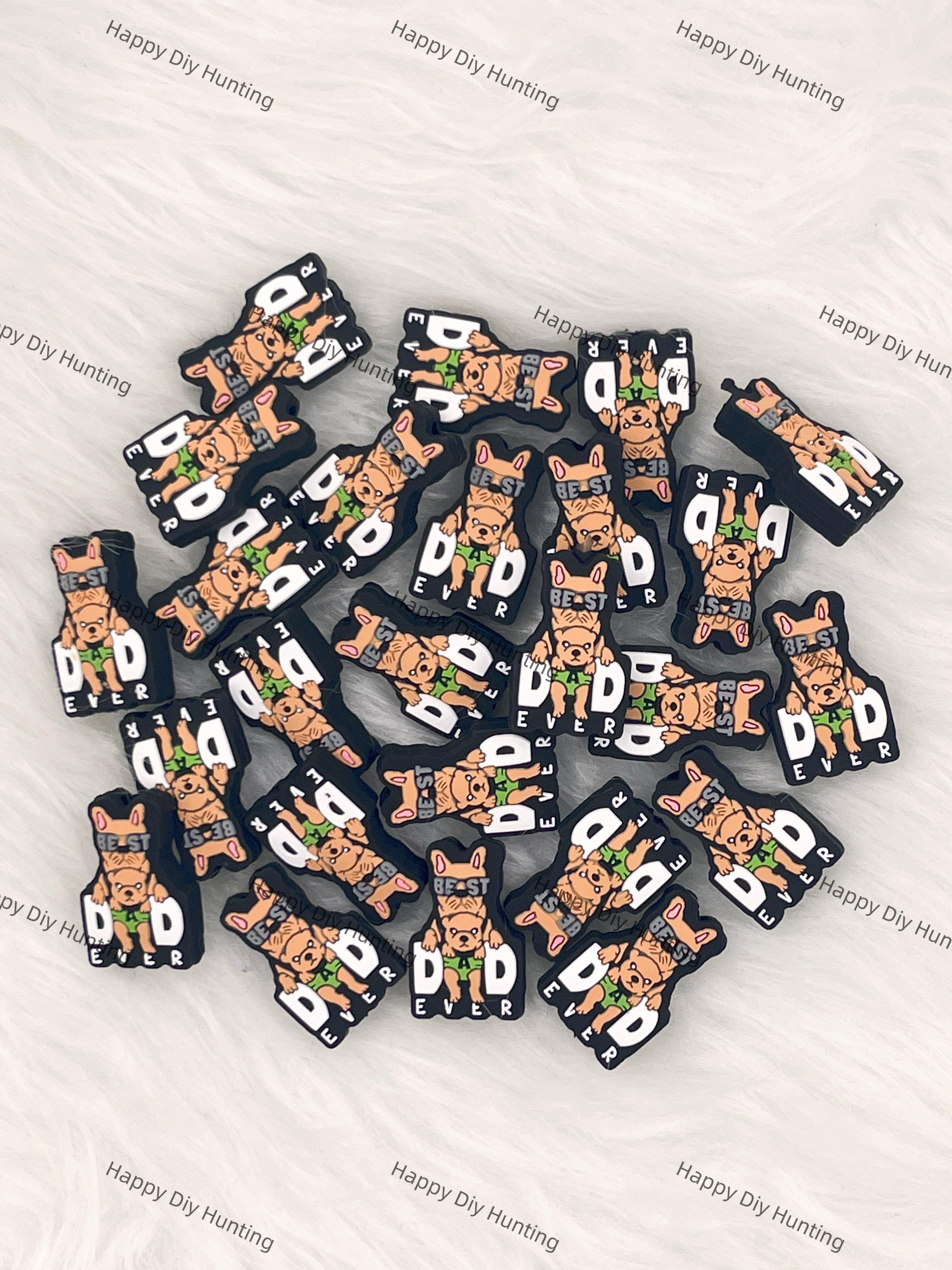 Best Dad Ever Silicone Focal Beads Wholesale, silicone focal beads for pens