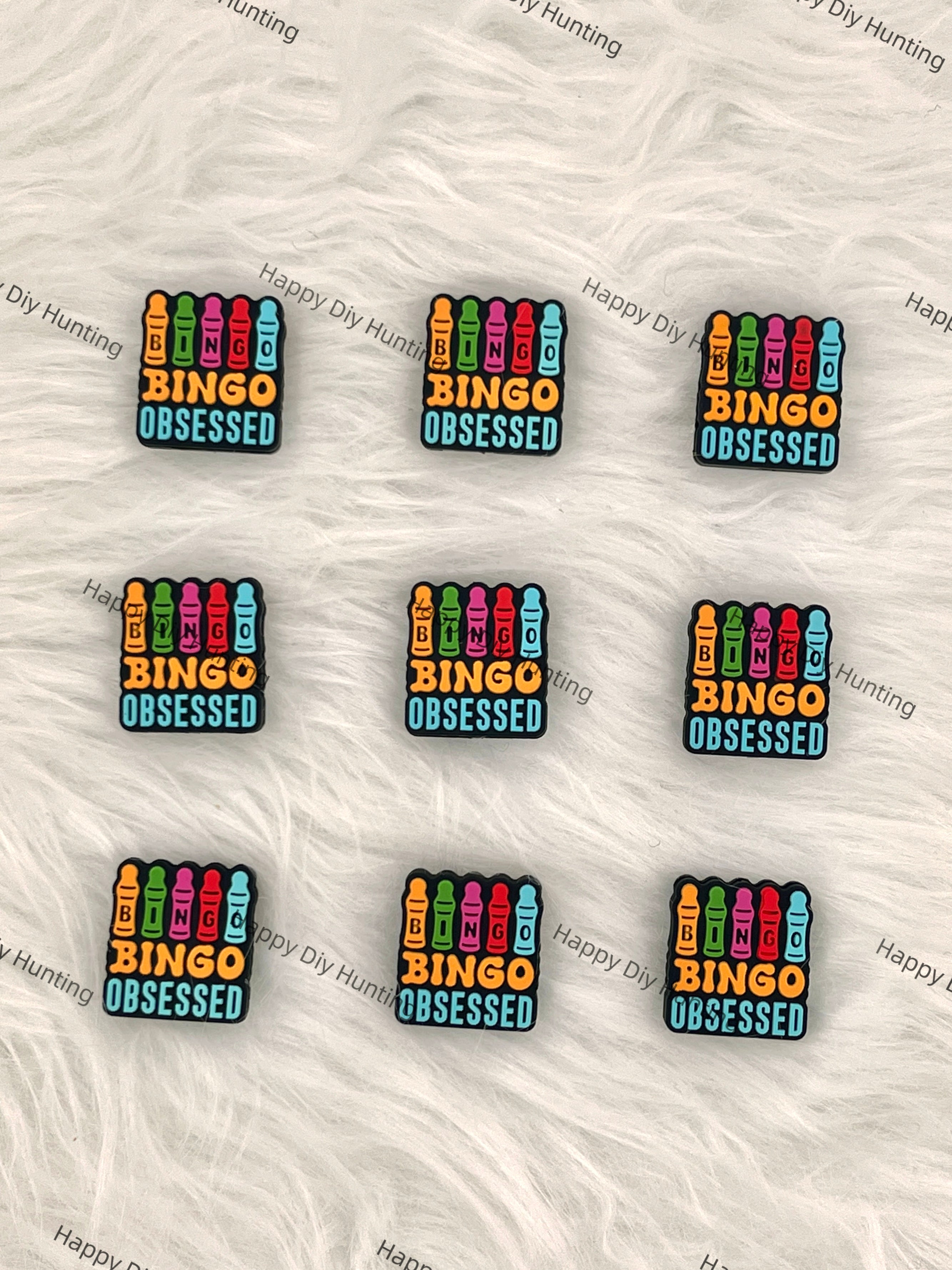 Bingo Obsessed Silicone Focal Bead