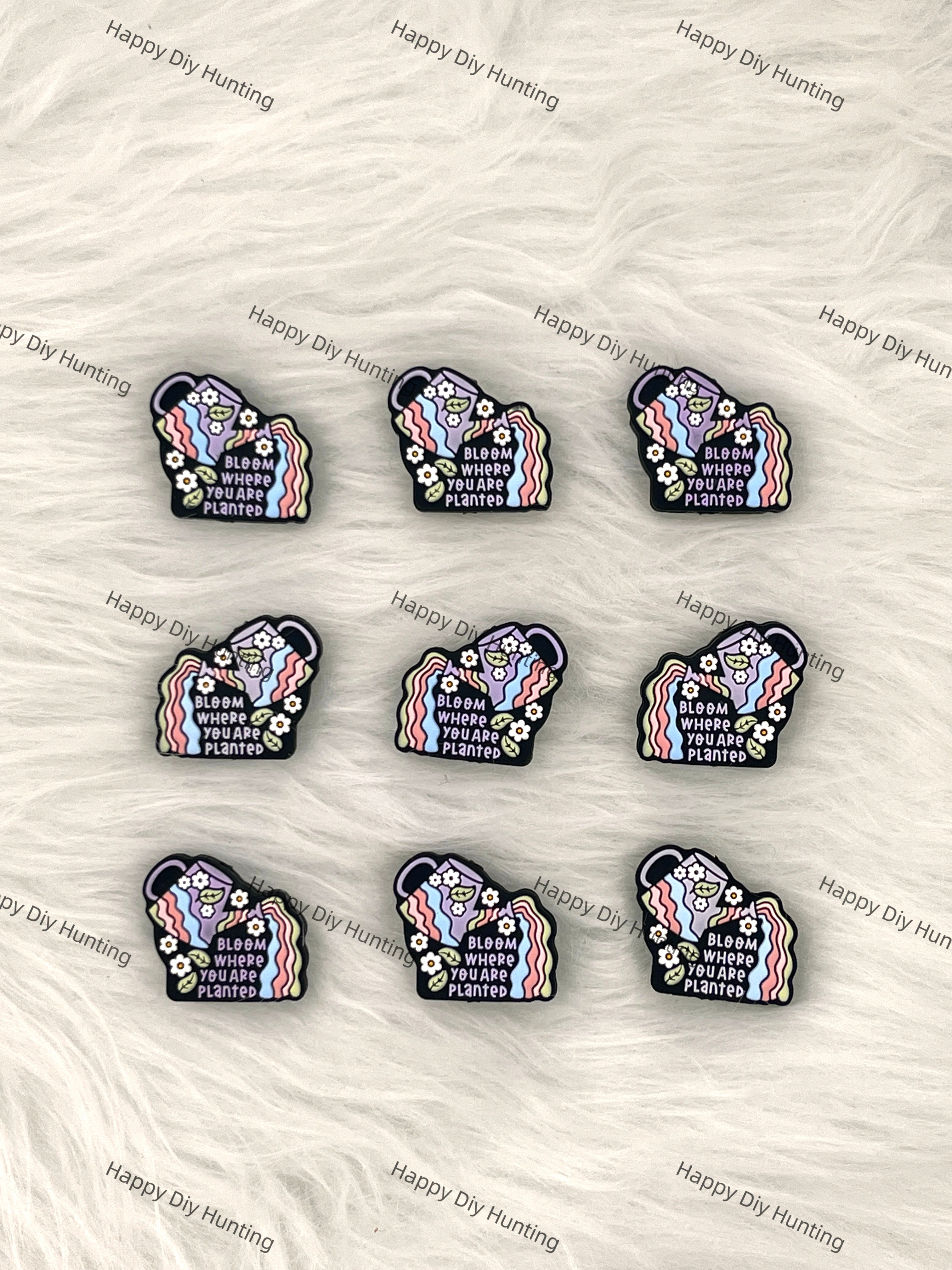 Bloom Where You Are Planted Silicone Focal Bead