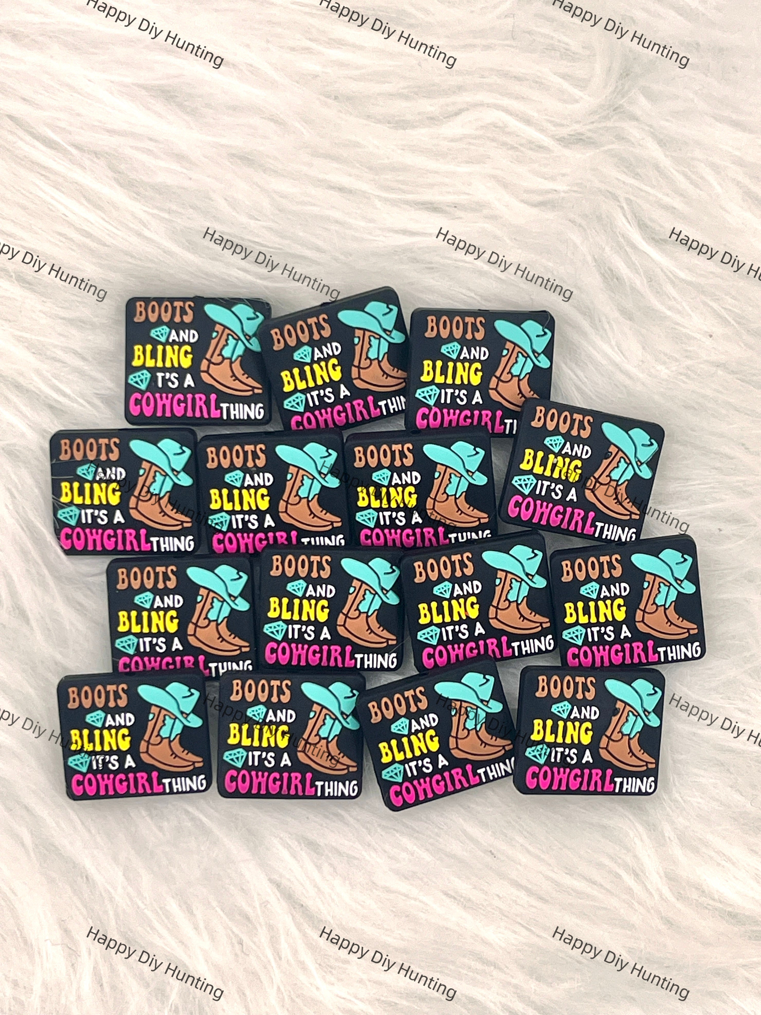 Boots And Bling It's A Cowgirl Thing Silicone Focal Beads Wholesale