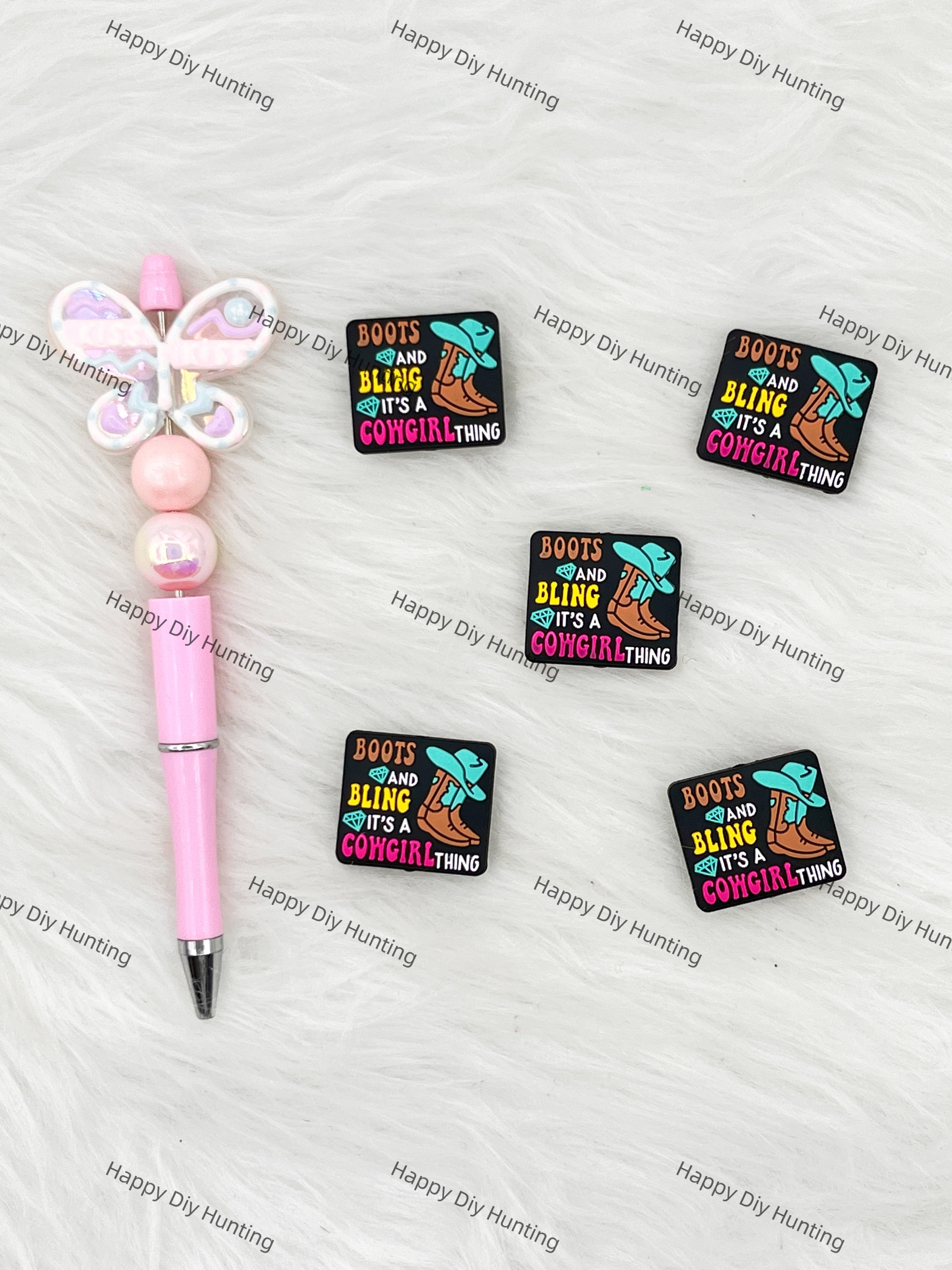 Boots And Bling It's A Cowgirl Thing Silicone Focal Beads Wholesale, silicone focal beads for pens