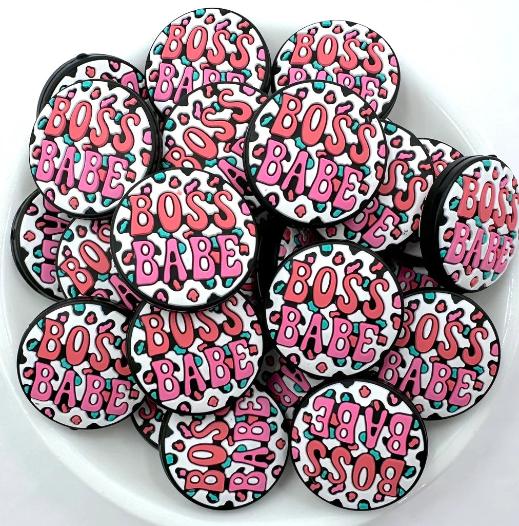 Boss Babe Silicone Focal Beads Wholesale, Quote Focal Beads