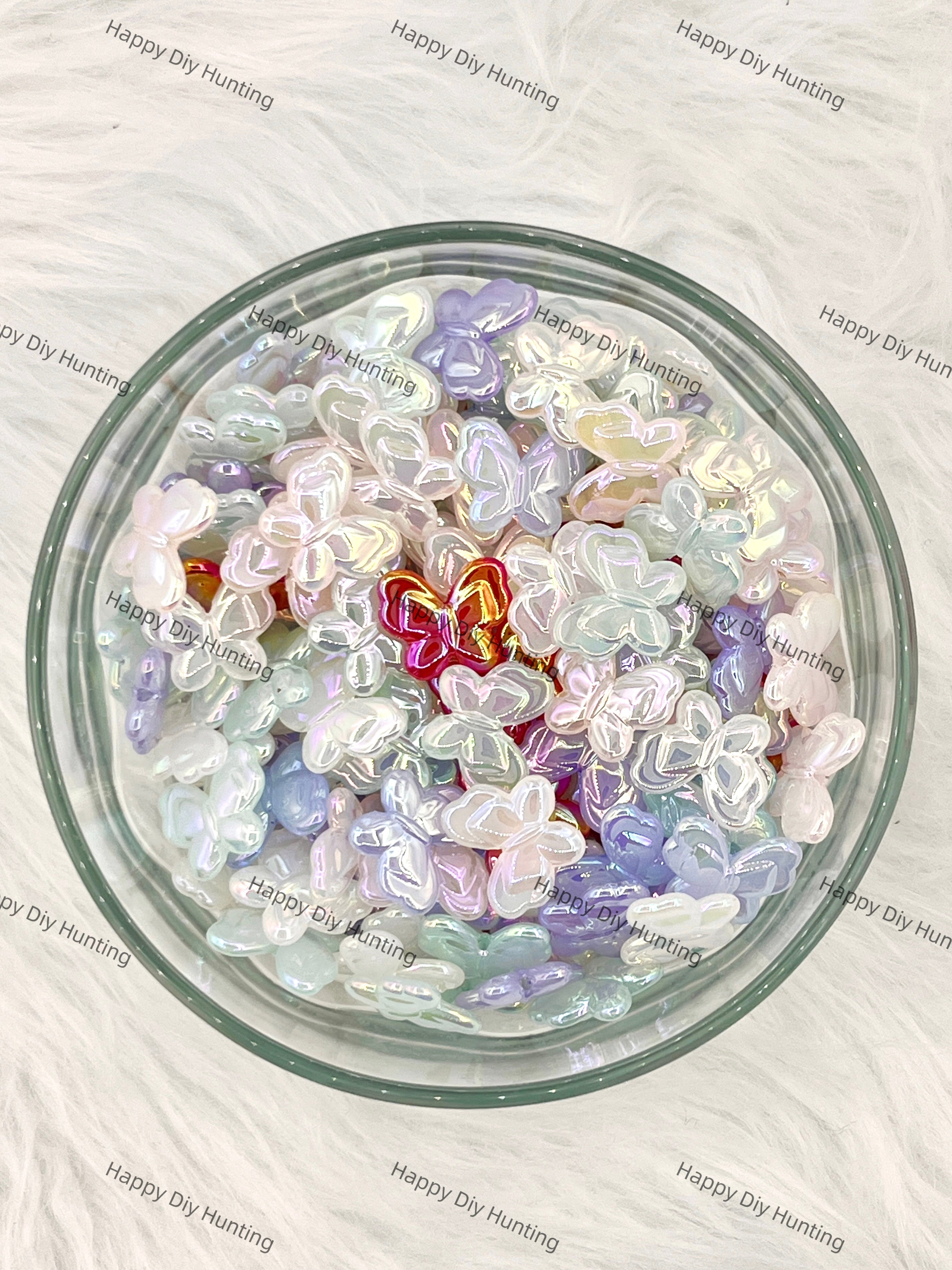 Butterfly Acrylic Beads,Mixed Color