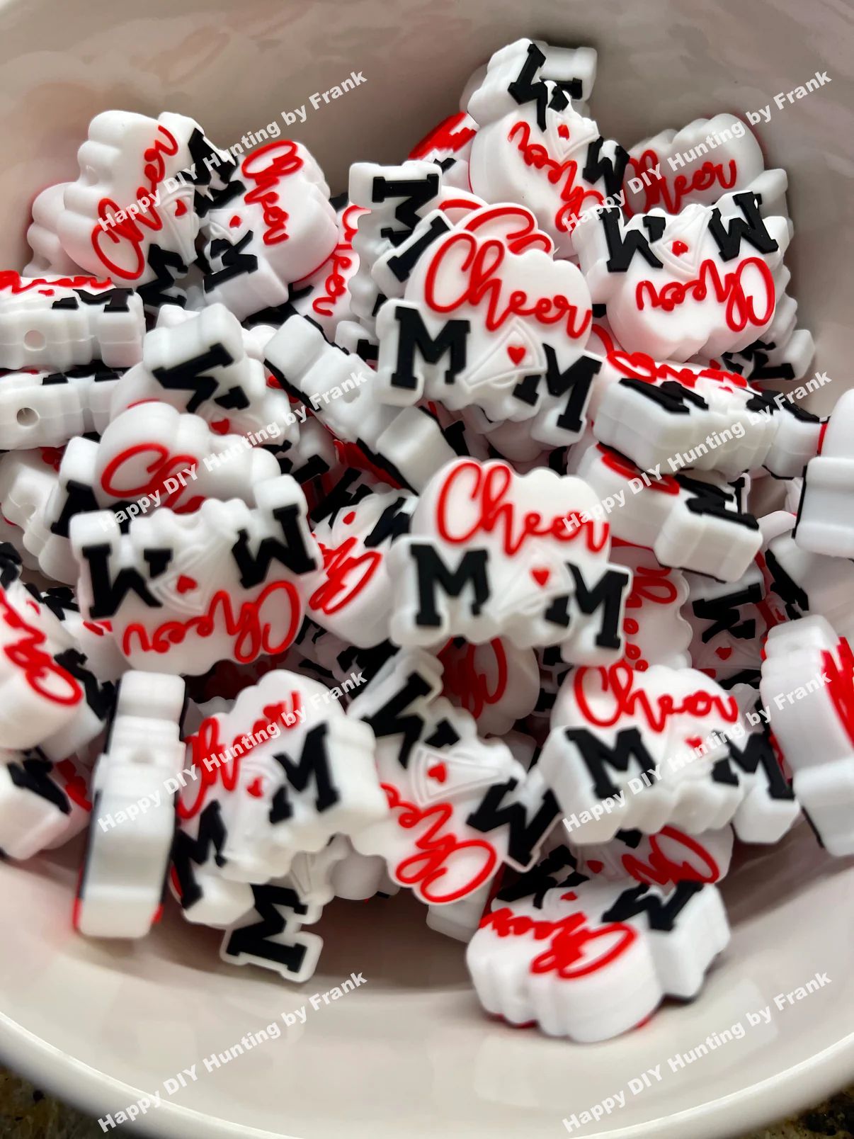 Mom's Day Focal Beads Cheer Mom Silicone Focal Beads Wholesale Focal Beads DIY