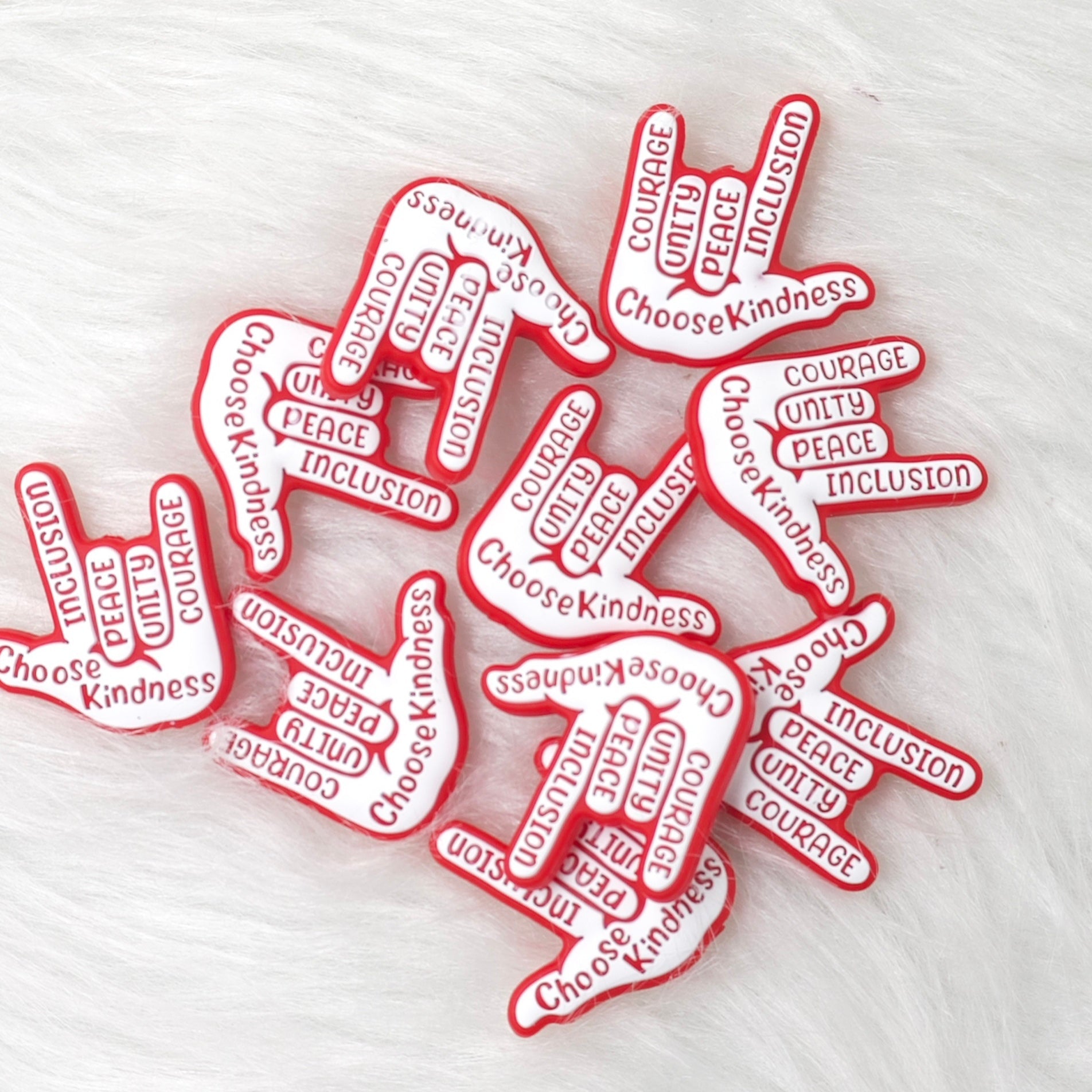 Choose kindness Silicone Focal Beads Wholesale, Saying focal beads