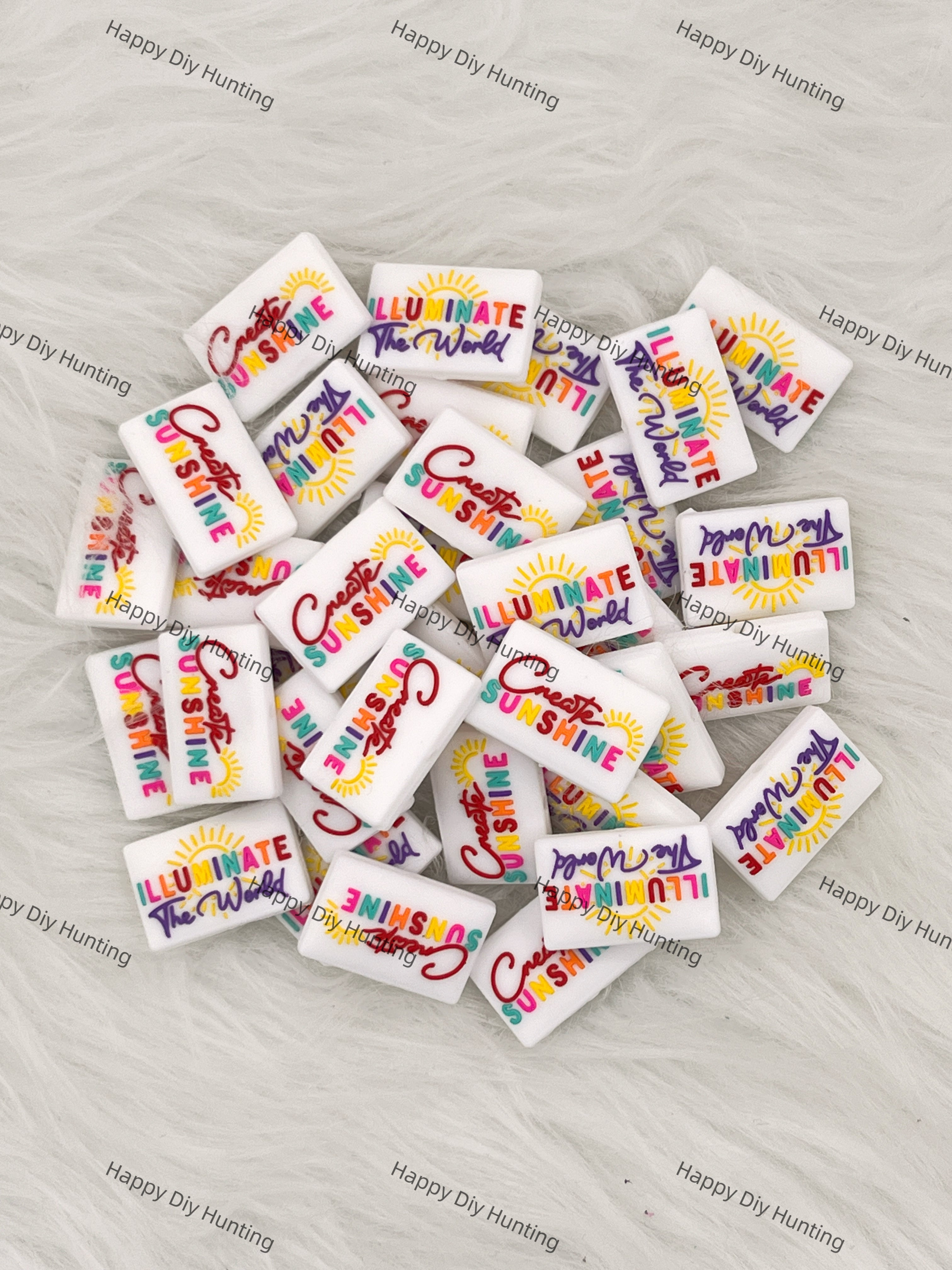 Create Sunshine& Illuminate The World Silicone Focal Beads Wholesale, silicone focal beads for pens