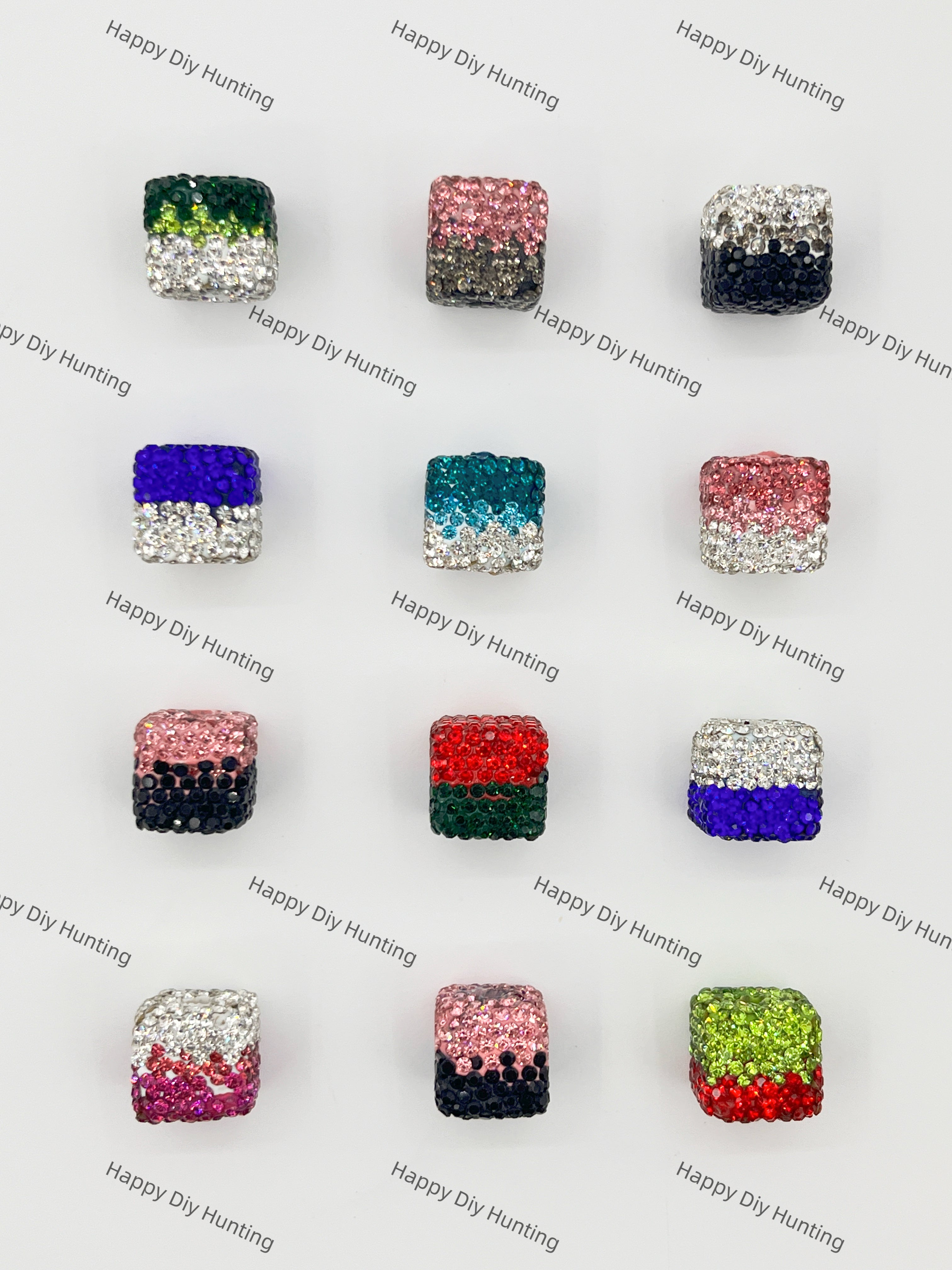 Cube Rhinestone  Beads