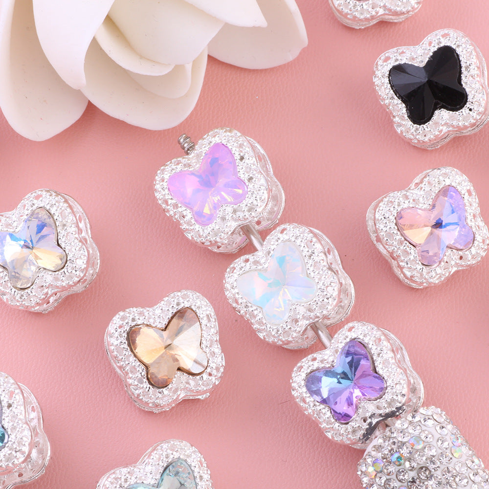 Cute Little Fancy Butterfky Beads with Rhinestone