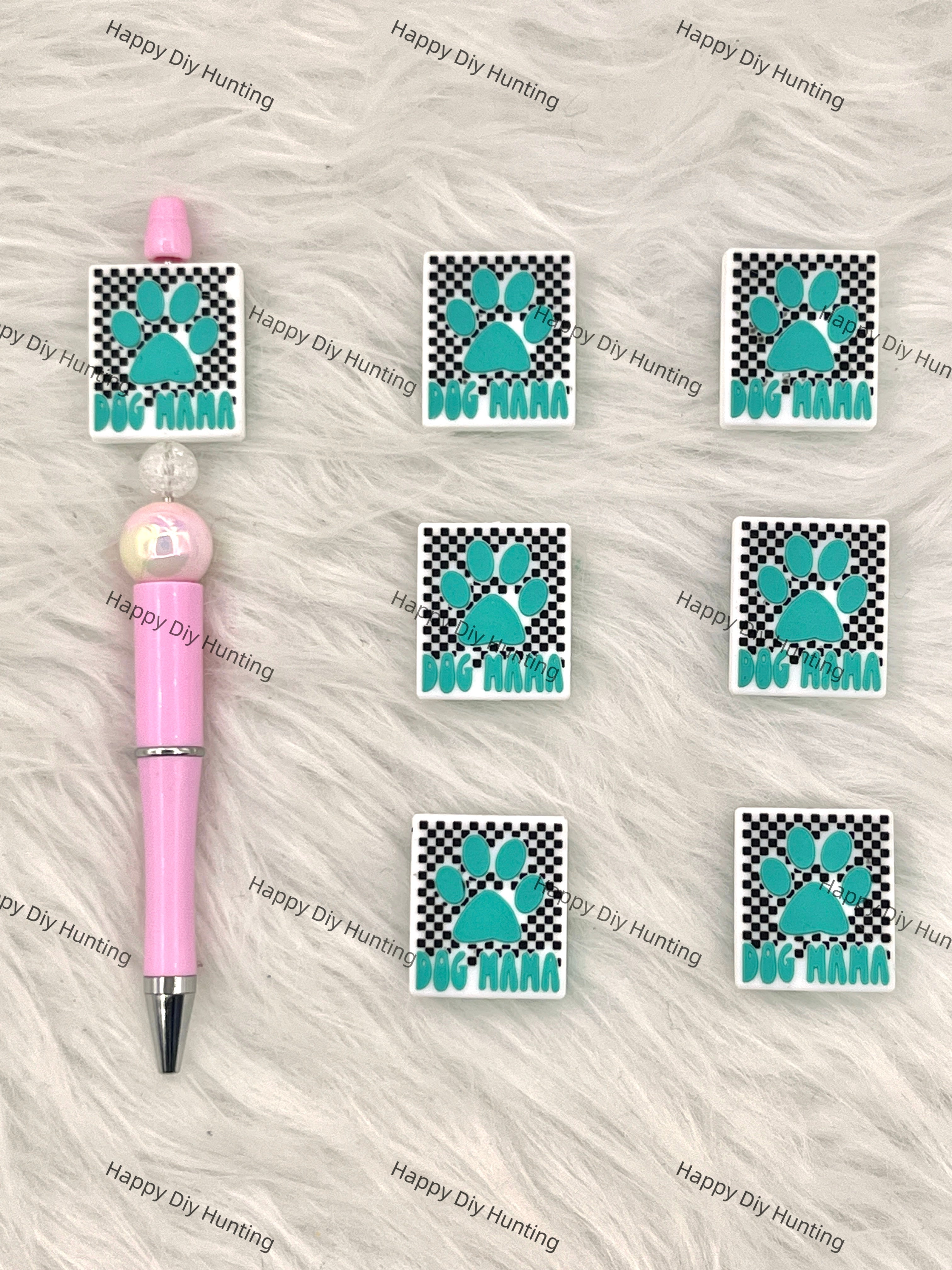 Dog Mama Silicone Focal Beads Wholesale, silicone focal beads for pens