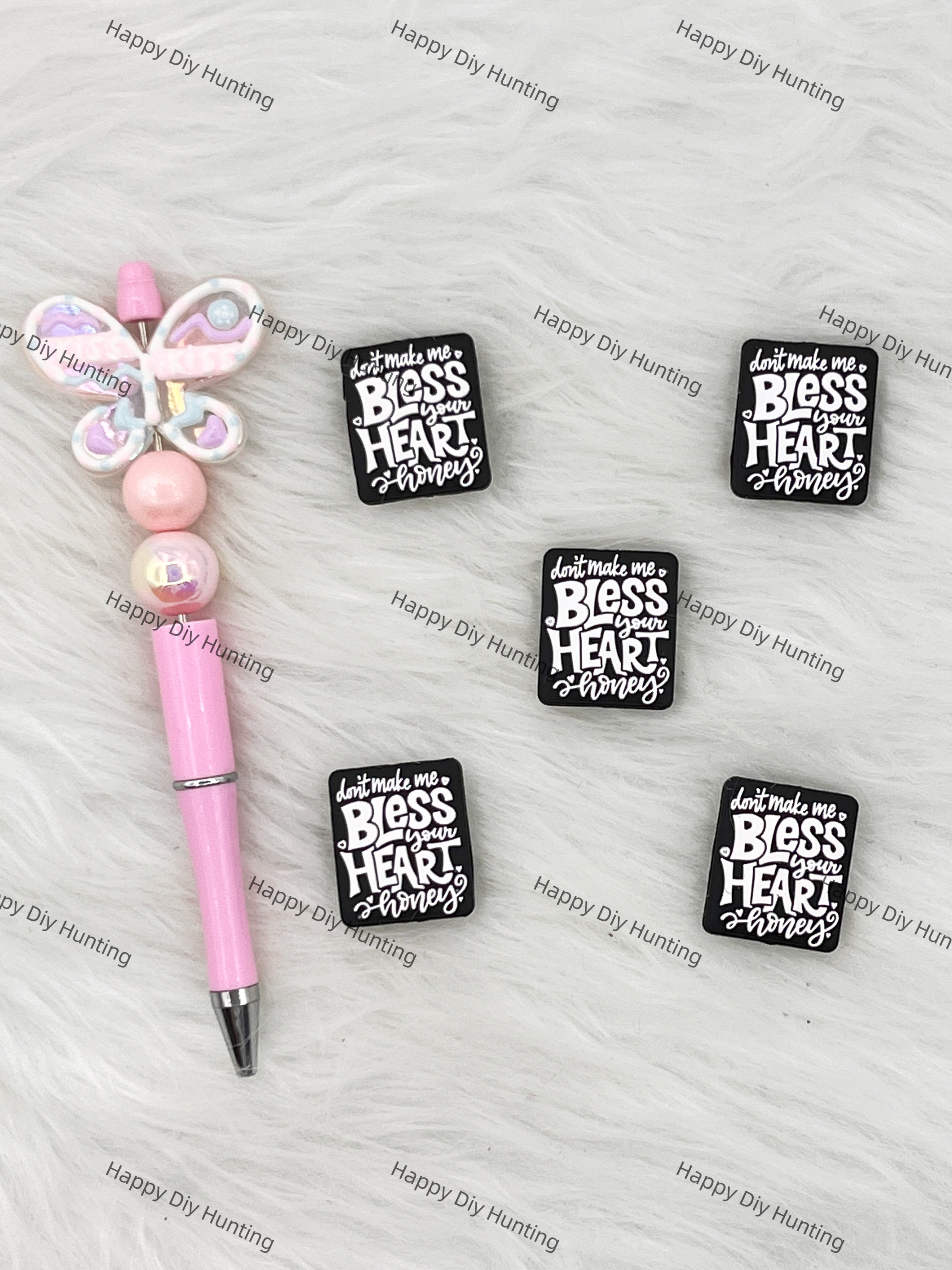 Don't Make Me Bless Your Heart Honey Silicone Focal Beads Wholesale, silicone focal beads for pens