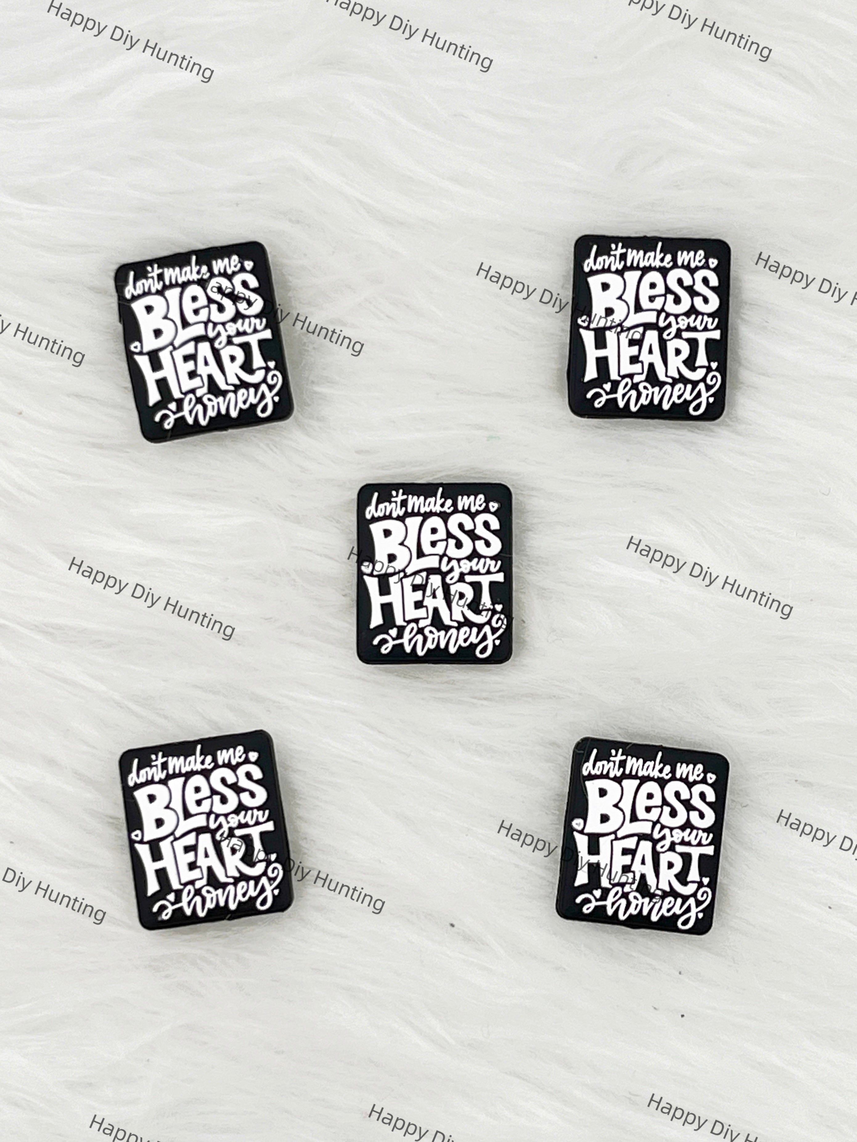 Don't Make Me Bless Your Heart Honey Silicone Focal Beads Wholesale, silicone focal beads for pens