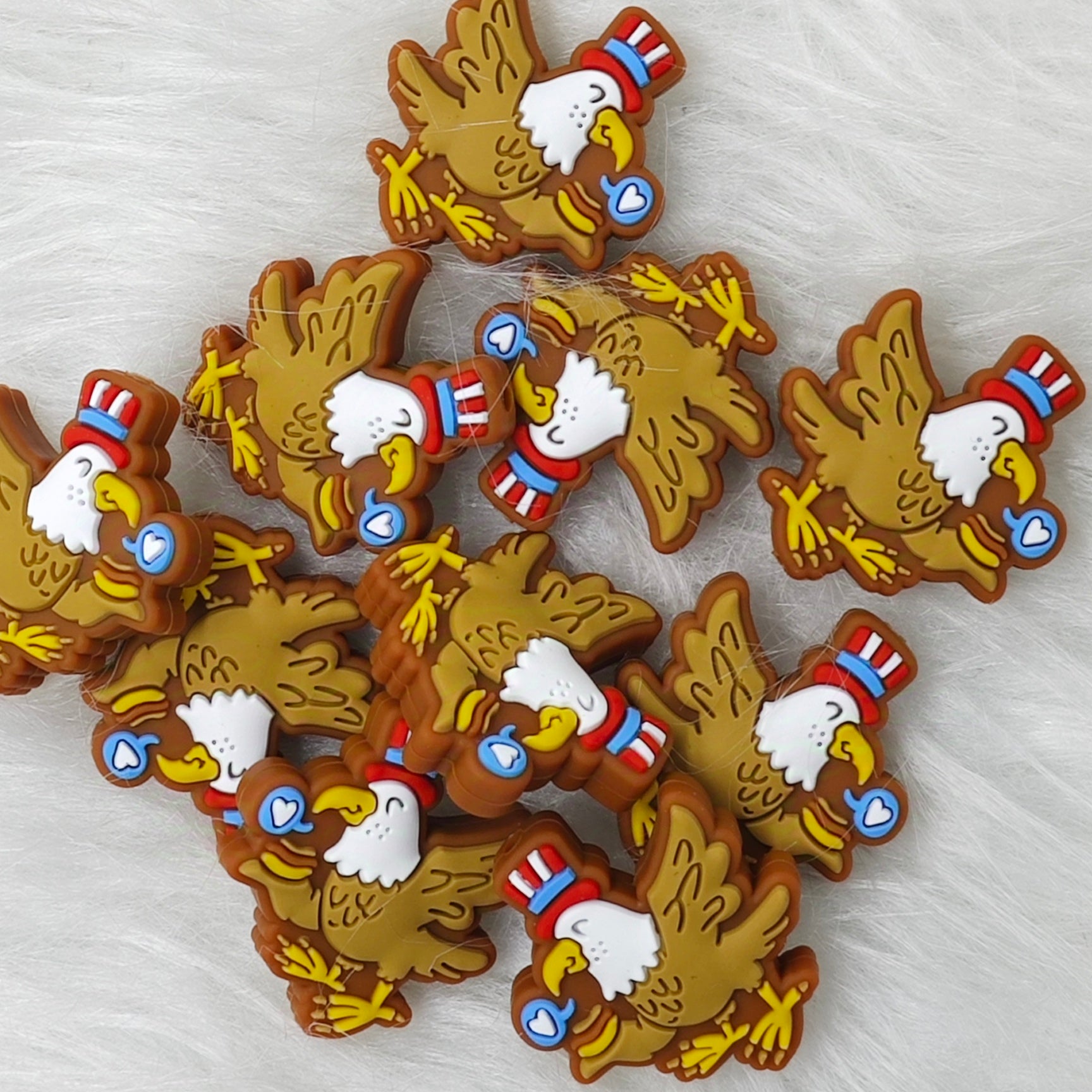 Eagles Silicone Focal Beads wholesale, Animal Shaped Silicone Beads