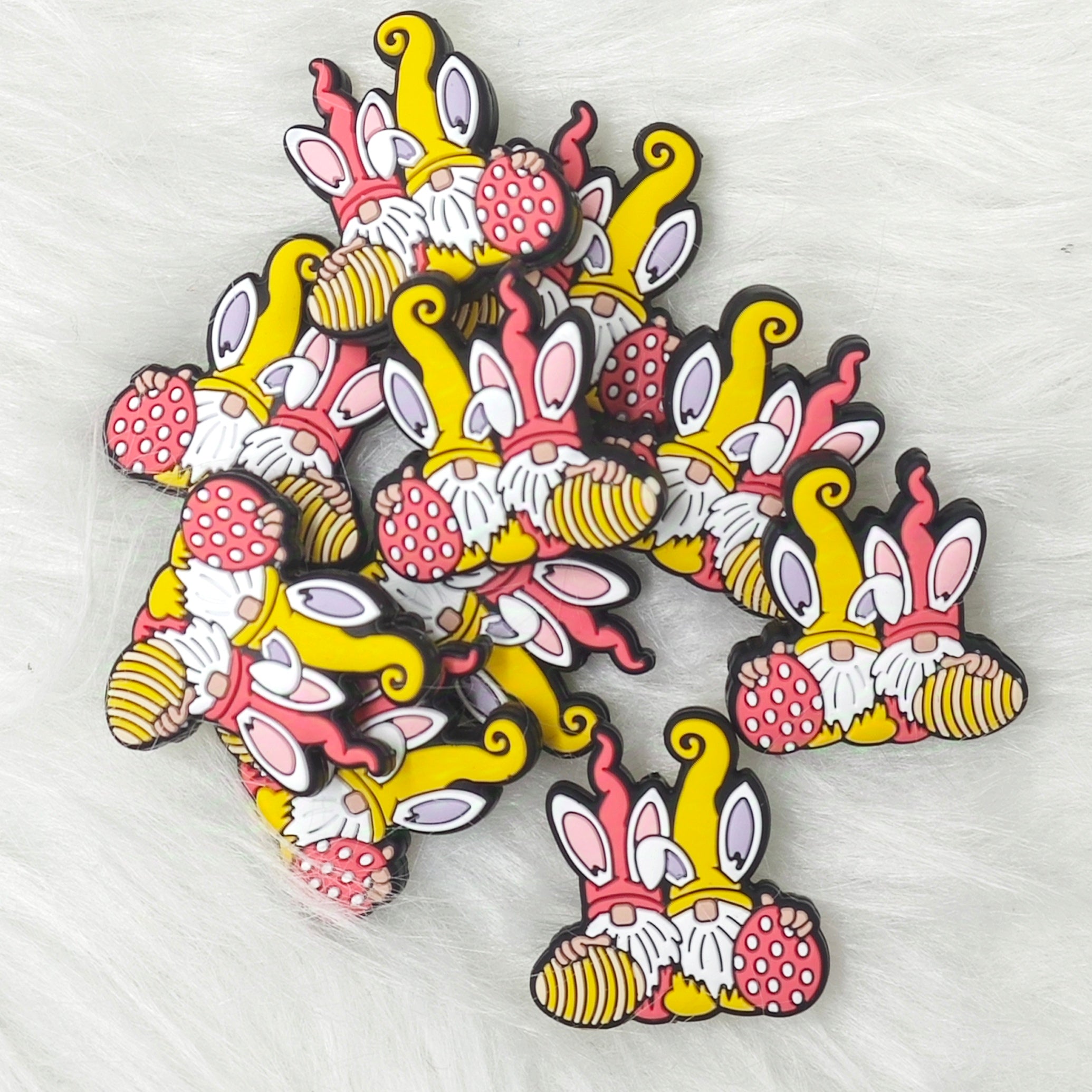 Gnomes silicone focal beads for Easter Day