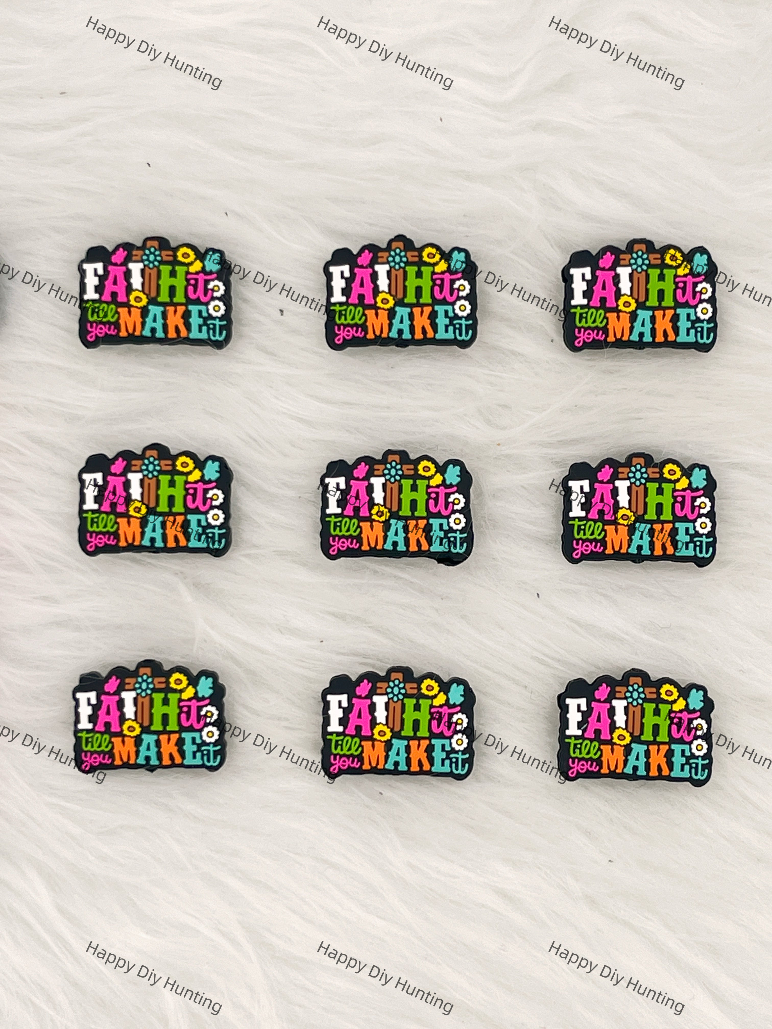 Faith It Till You Make It Silicone Focal Beads Wholesale, silicone focal beads for pens