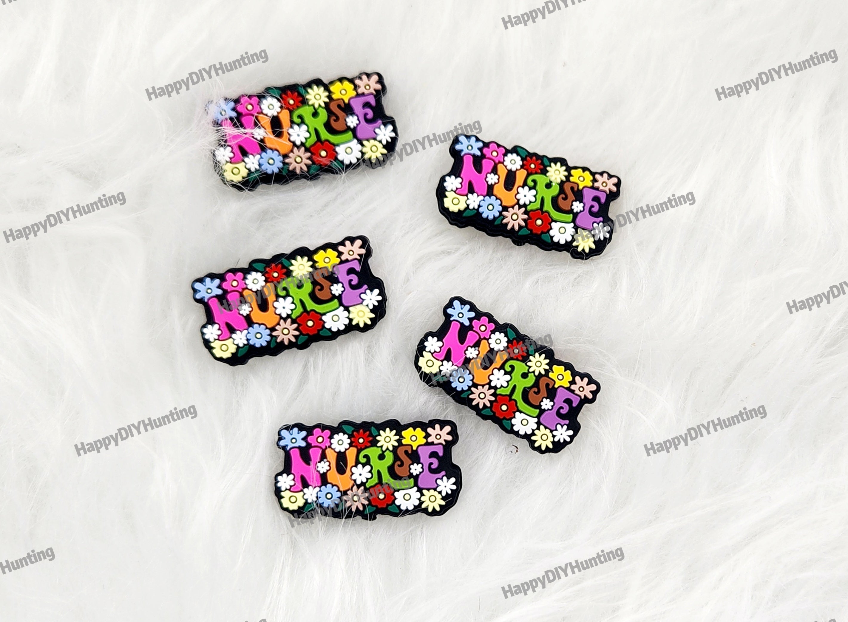 Nurse Silicone Focal Beads Flower Focal Beads DIY Beads