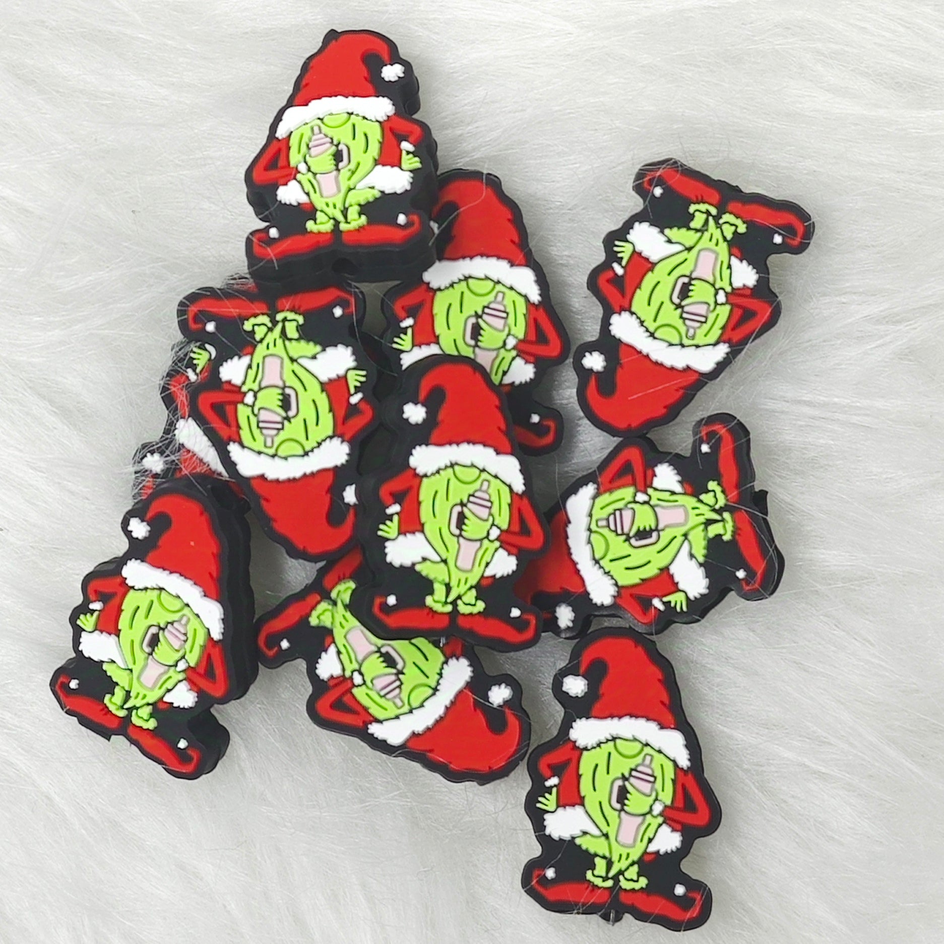 Gnomes  Christmas Silicone Focal Beads, Christmas Focal Beads