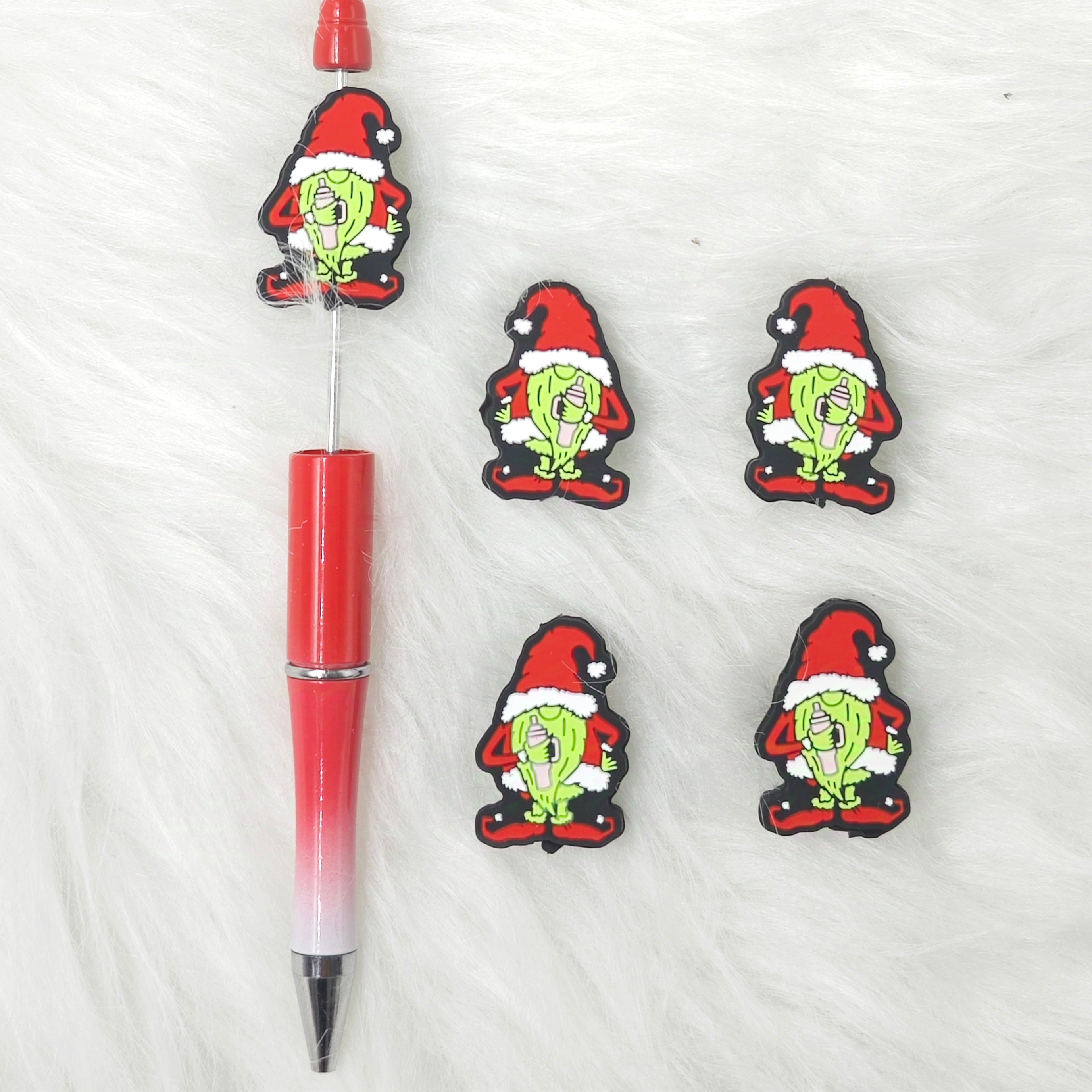 Gnomes  Christmas Silicone Focal Beads, Christmas Focal Beads