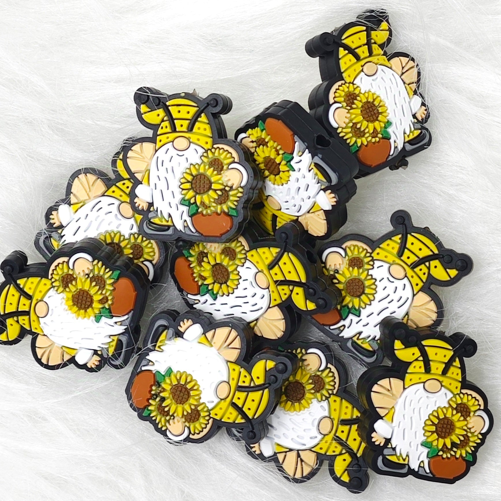 Gnomes silicone focal beads for Easter Day