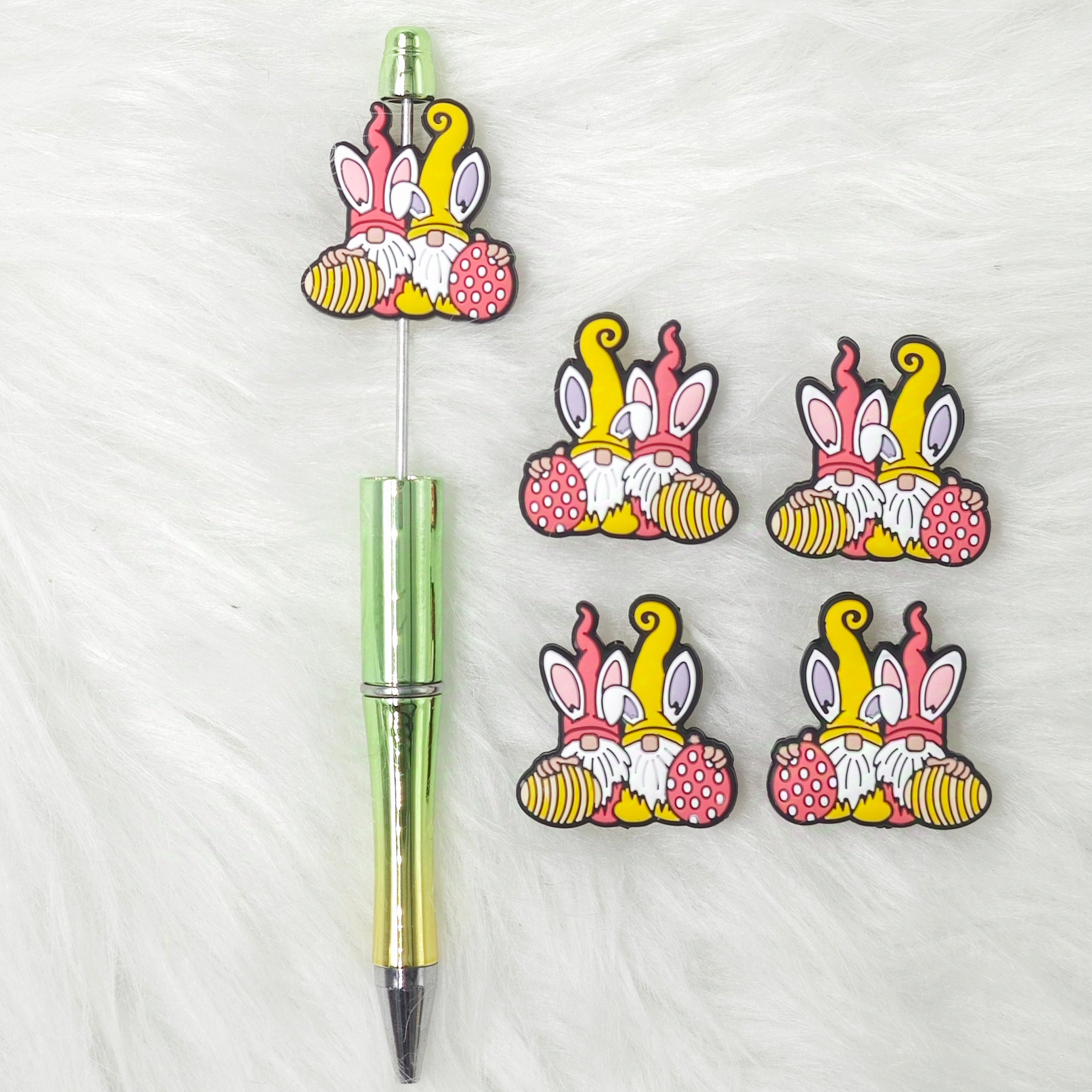 Gnomes silicone focal beads for Easter Day