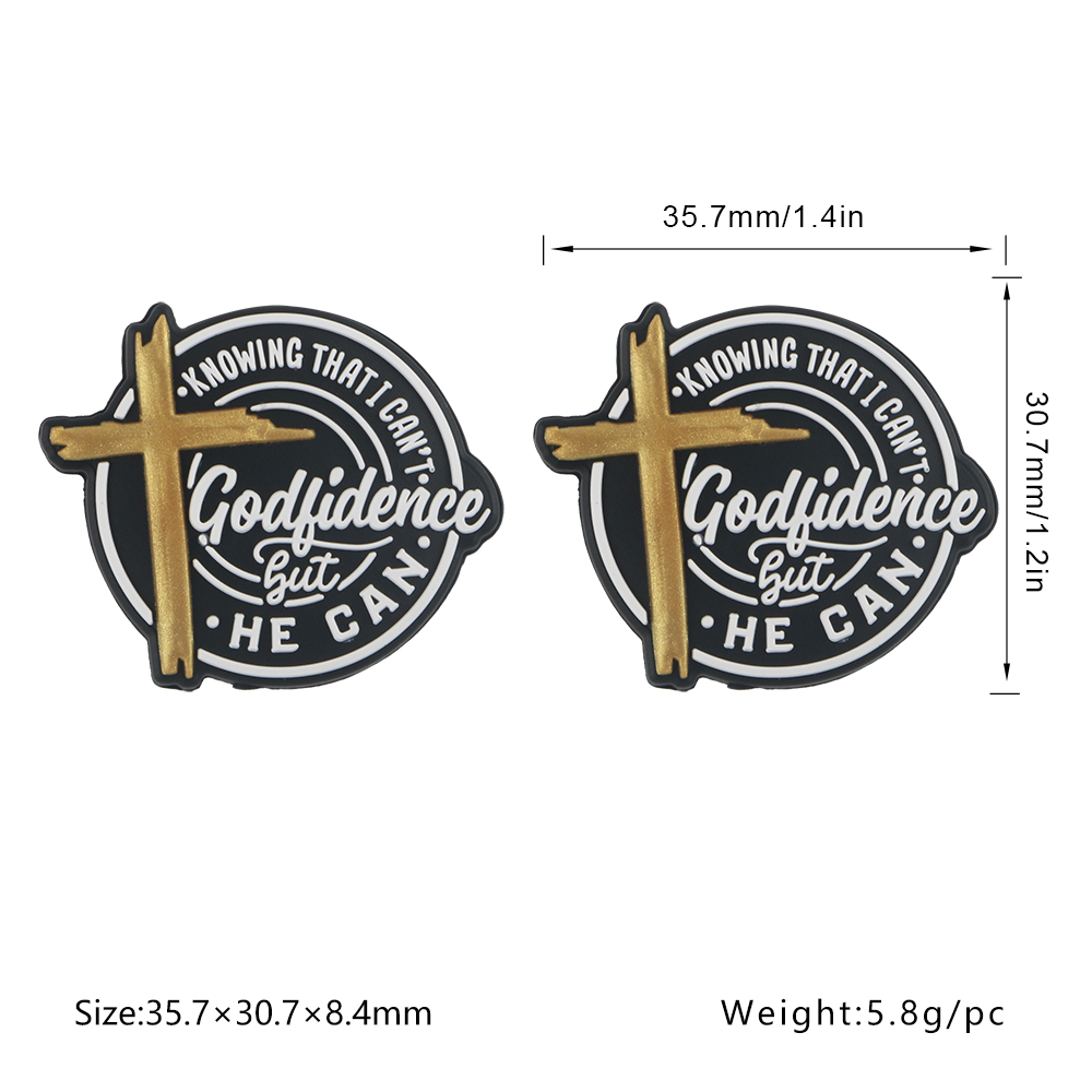 Faith Words Focal Beads Bulk Order Godfidence Knowing That I Can't But He Can Silicone Focal Beads