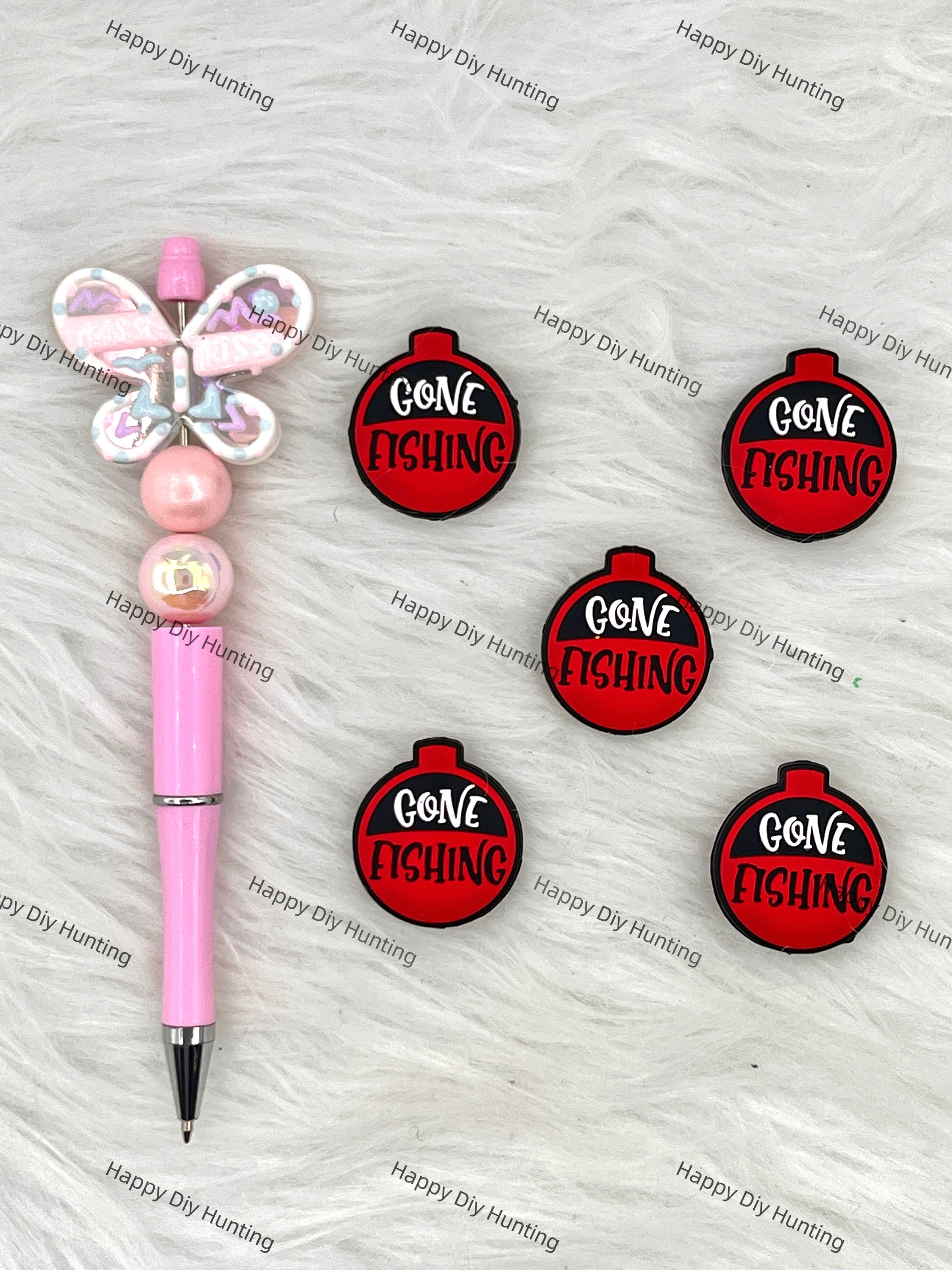 Gone Fishing Silicone Focal Beads Wholesale, silicone focal beads for pens