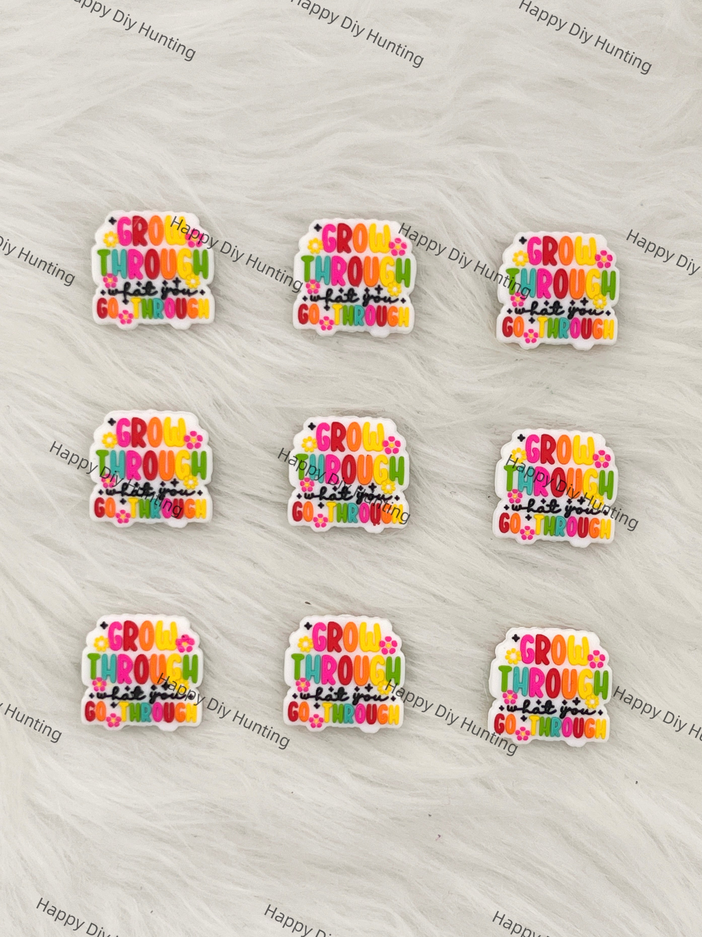 Grow Through What You Go Through Silicone Focal Beads Wholesale, silicone focal beads for pens